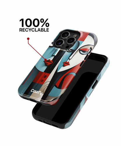 Sophisticated Colorful Faces Cheek to Cheek iPhone case Case Cazify - Delivery Canada