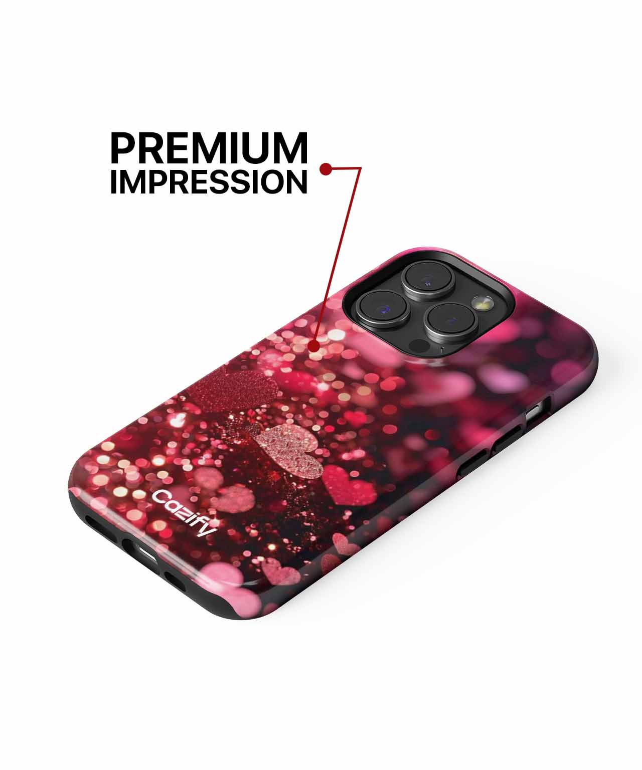 Sparkling Heart Confetti Explosion iPhone case Case Cazify - Delivery Canada