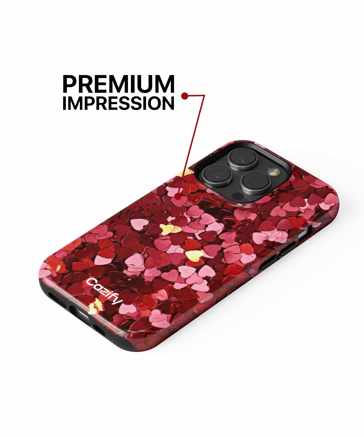 Sparkling Heart Confetti Extravaganza iPhone case Case Cazify - Delivery Canada