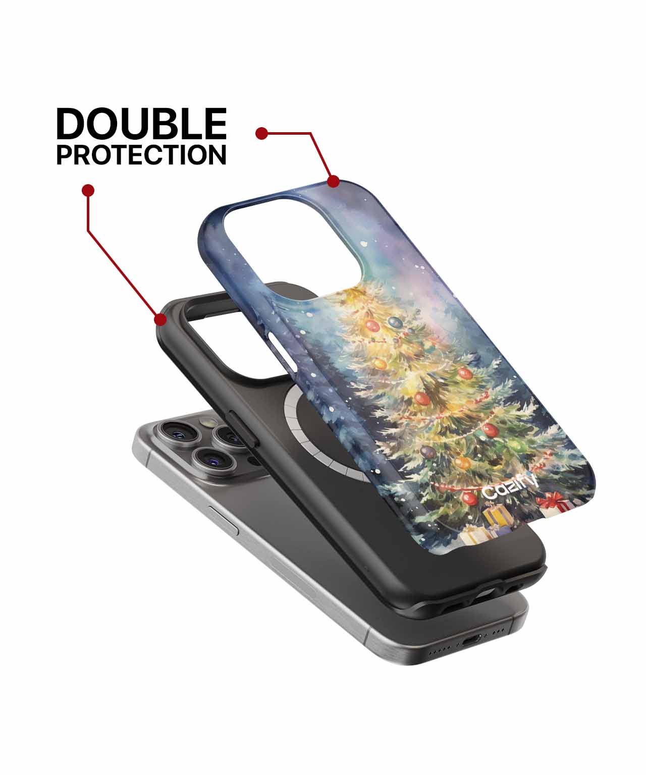 Sparkling Winter Wonderland Christmas Tree iPhone case Case Cazify - Delivery Canada