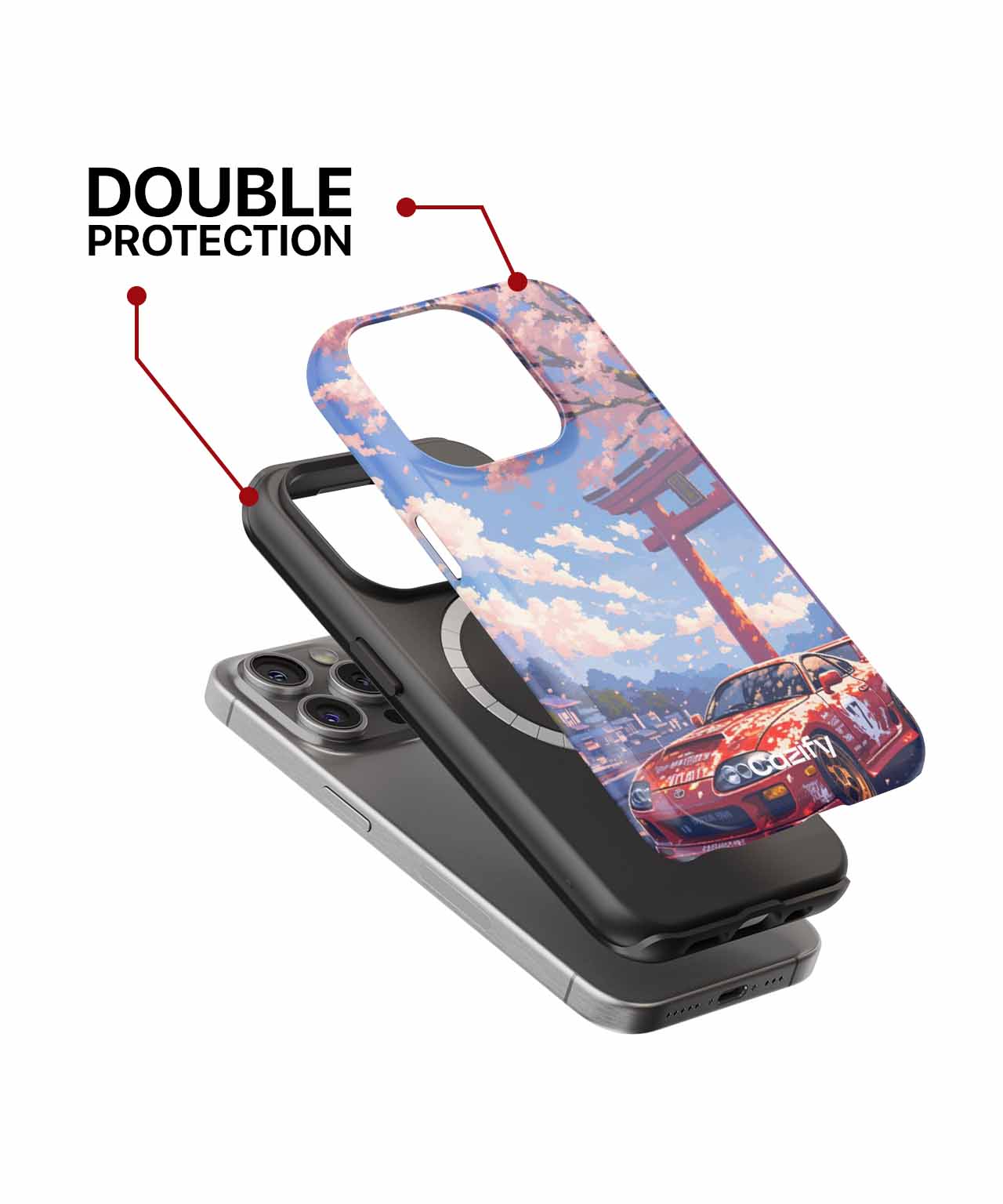 Speeding Through Cherry Blossoms iPhone case Case Cazify - Delivery Canada