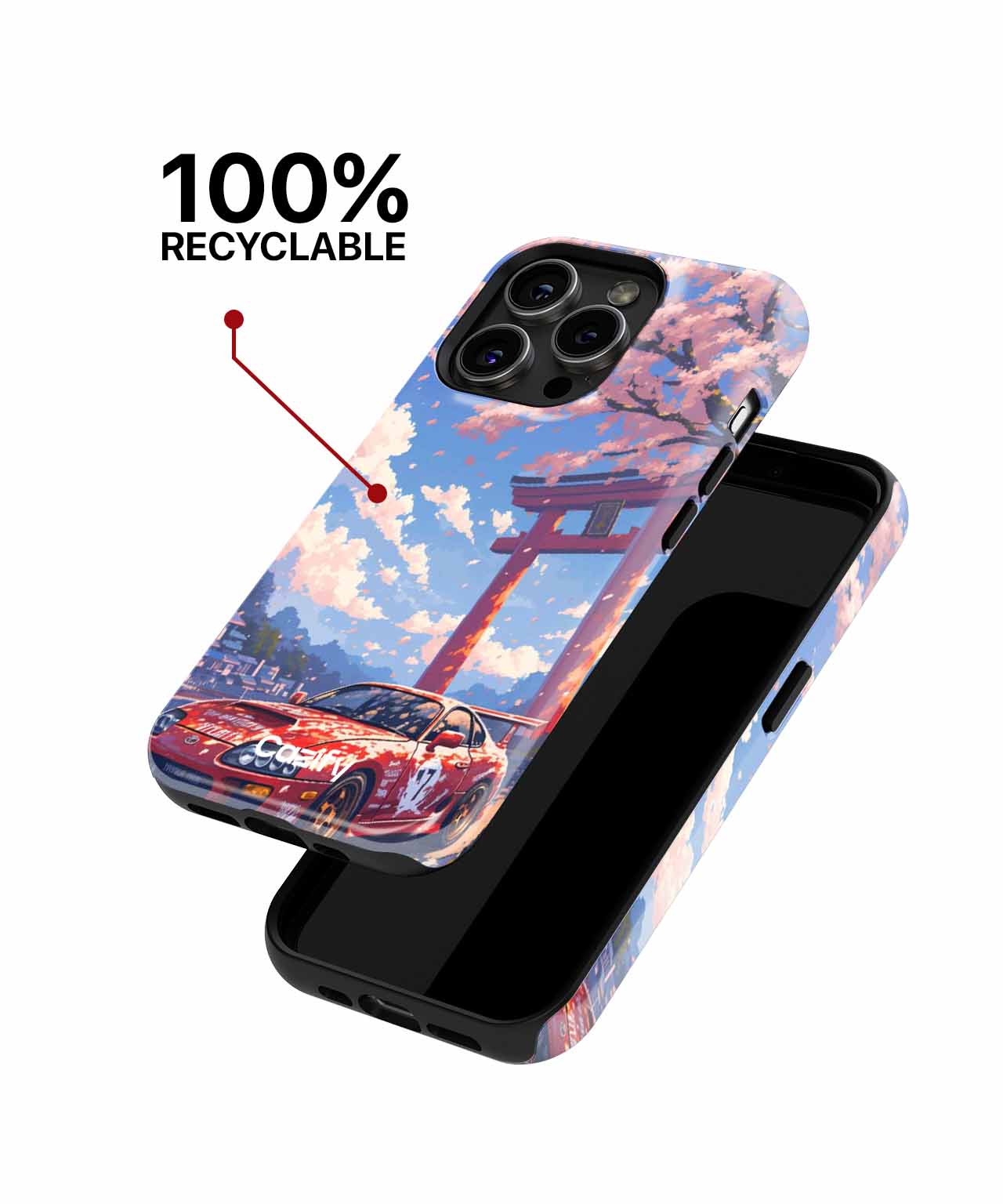 Speeding Through Cherry Blossoms iPhone case Case Cazify - Delivery Canada