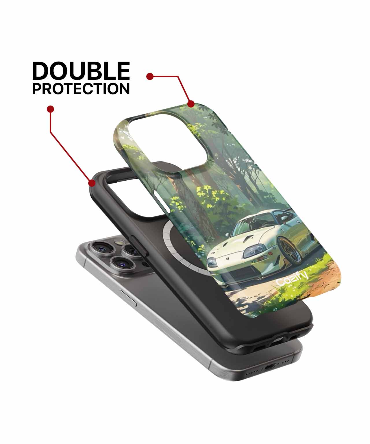 Speedy Adventure in a Forest iPhone case Case Cazify - Delivery Canada