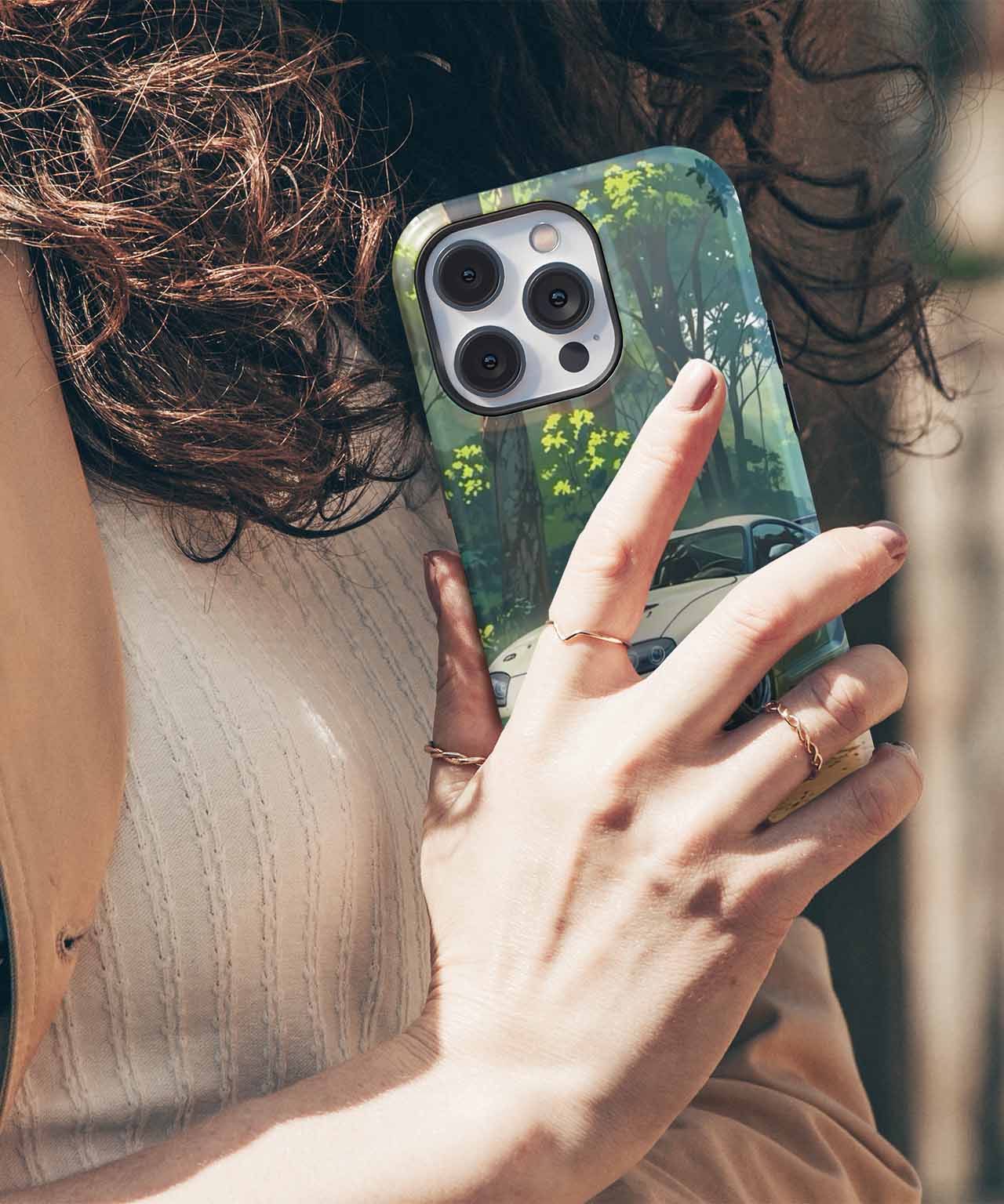 Speedy Adventure in a Forest iPhone case Case Cazify - Delivery Canada