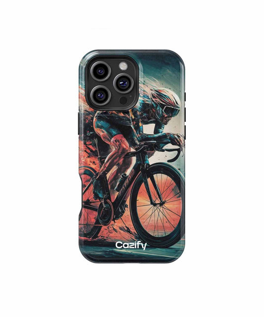 Speedy Cyclist on a Colorful Adventure iPhone case Case Cazify - Delivery Canada