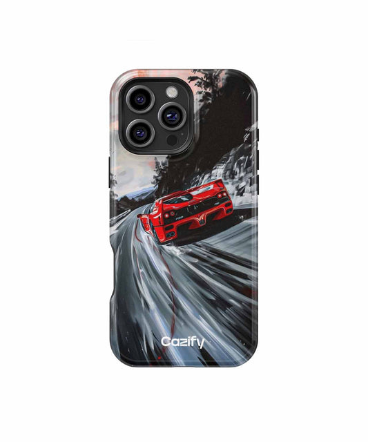 Speedy Red Racer on a Twisting Road iPhone case Case Cazify - Delivery Canada