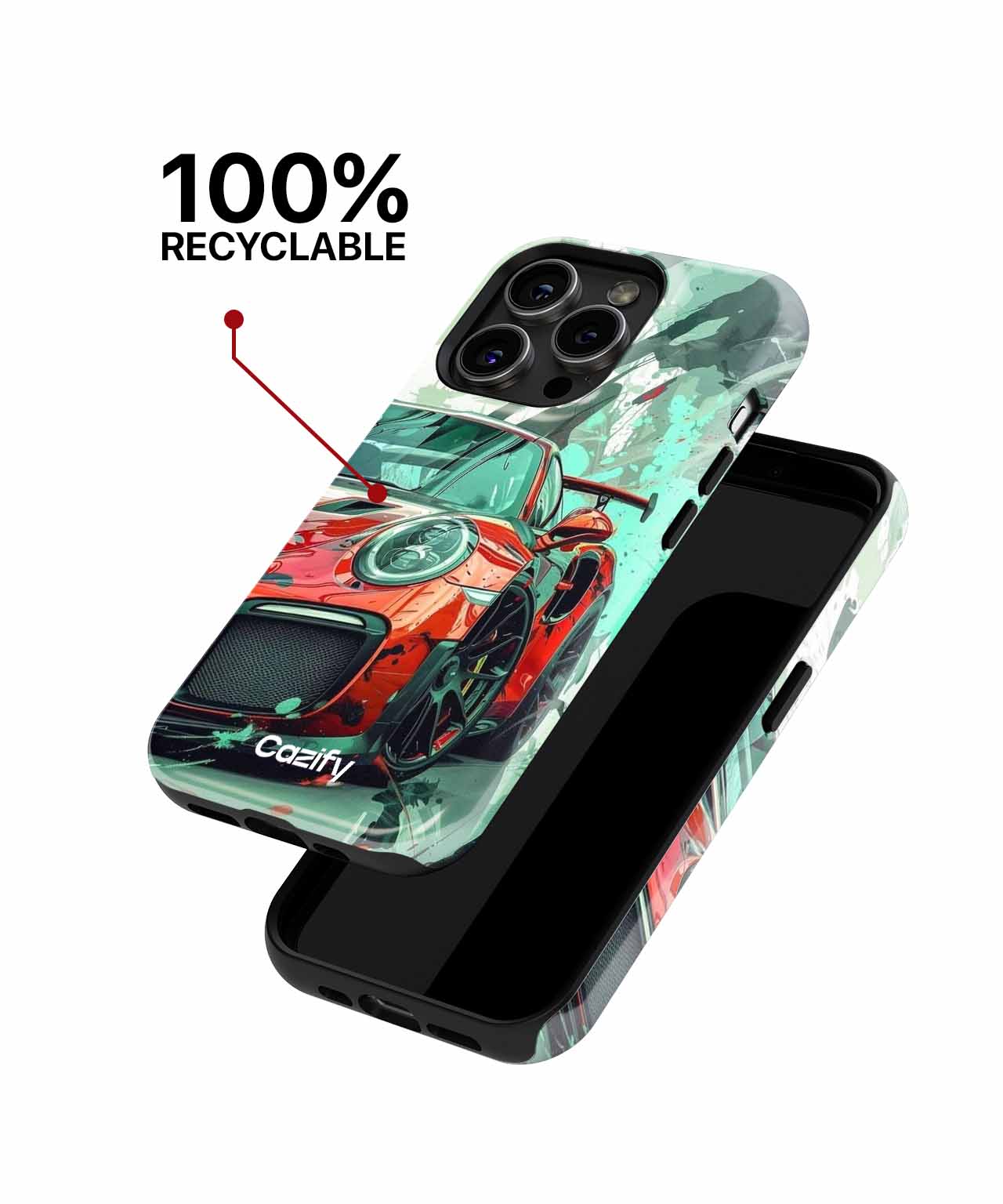Speedy Red Rocket Car Adventure iPhone case Case Cazify - Delivery Canada