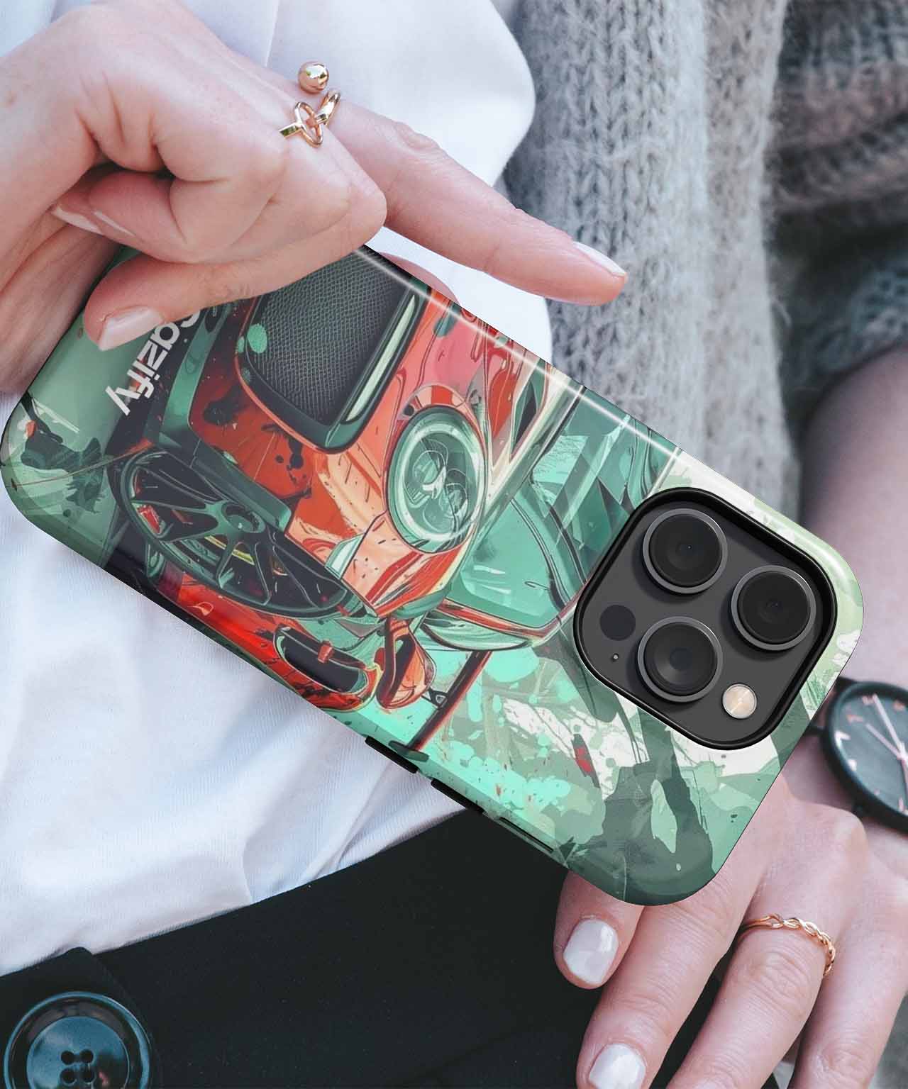 Speedy Red Rocket Car Adventure iPhone case Case Cazify - Delivery Canada