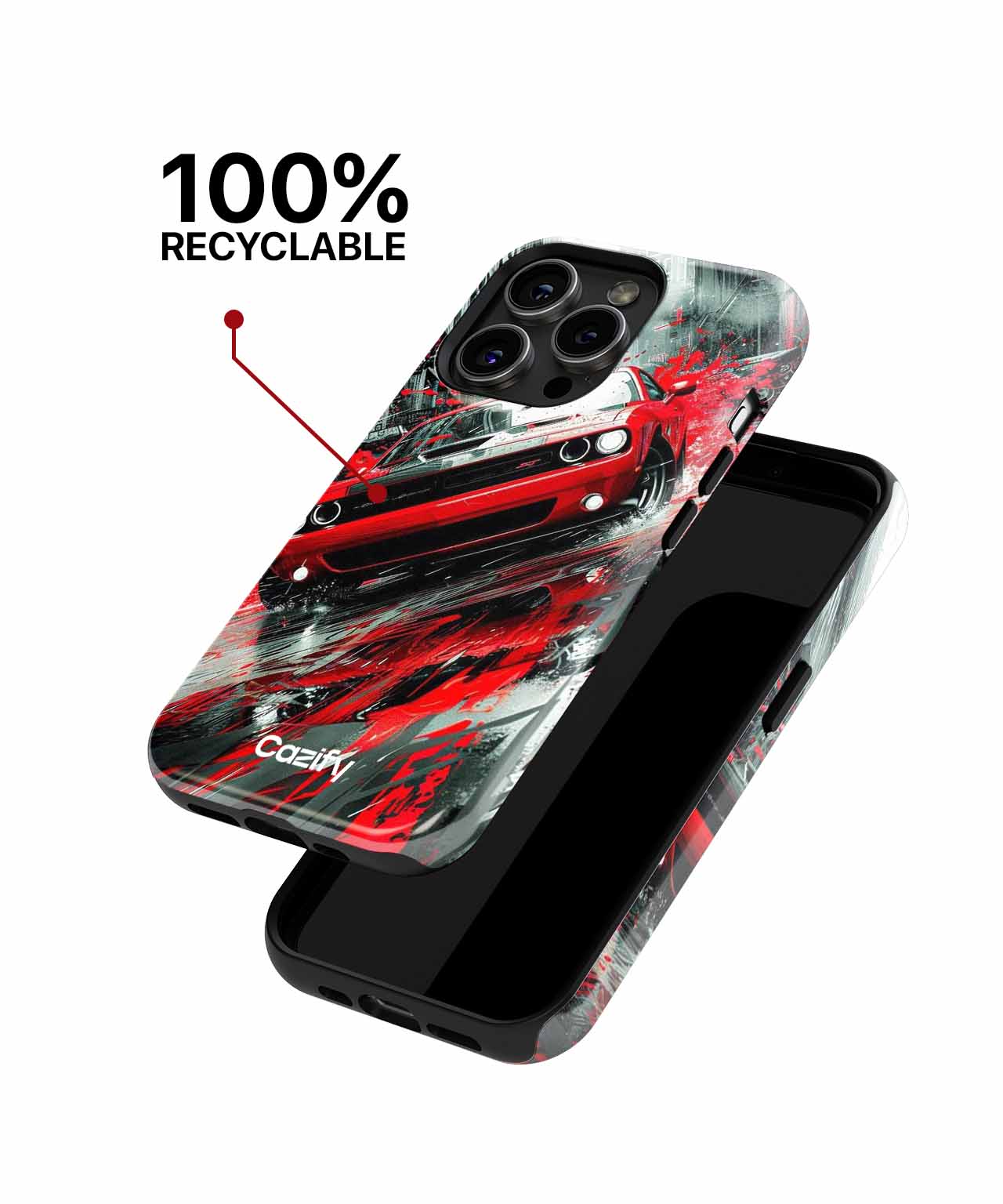 Speedy Red Rocket on the Streets iPhone case Case Cazify - Delivery Canada