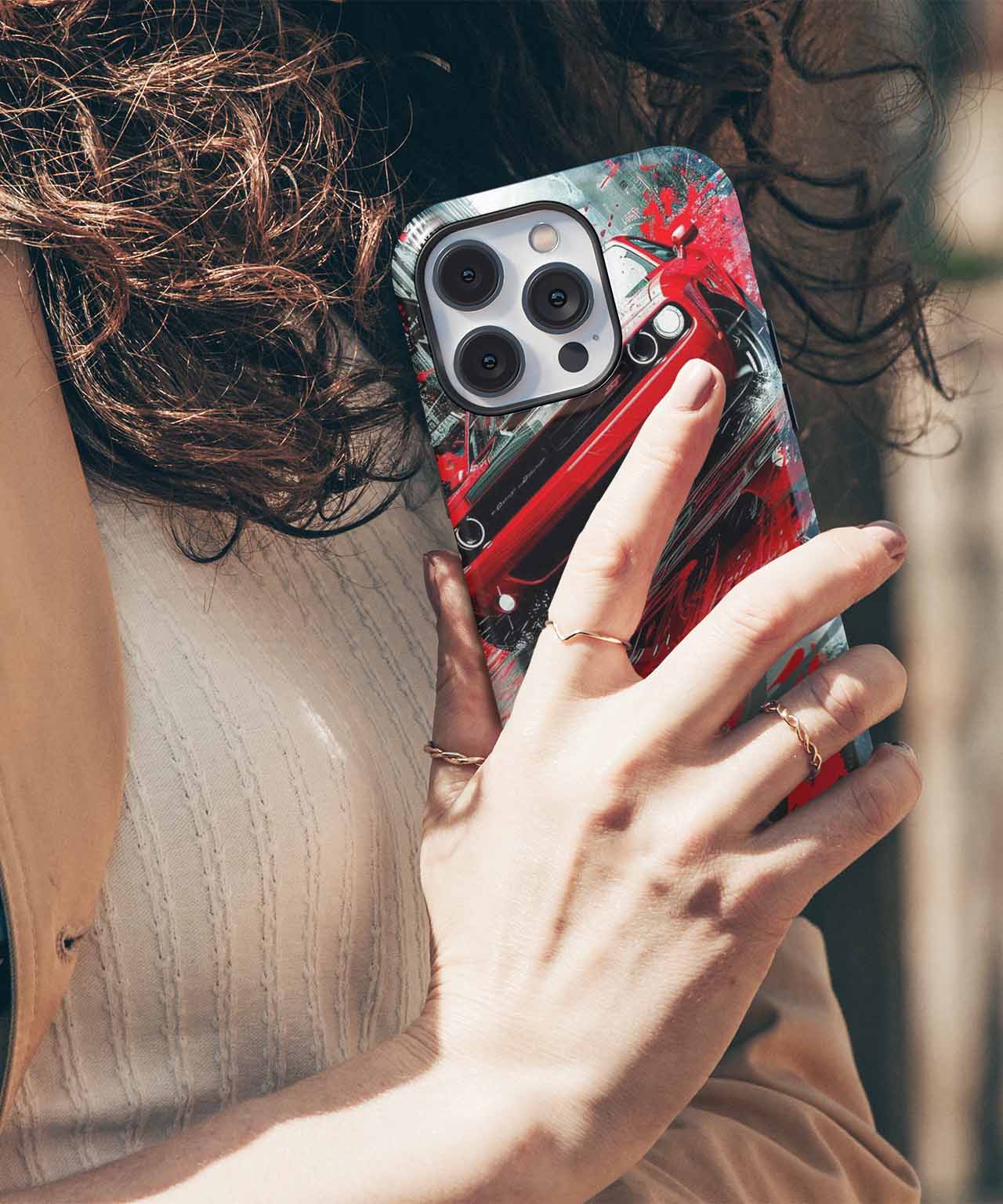 Speedy Red Rocket on the Streets iPhone case Case Cazify - Delivery Canada
