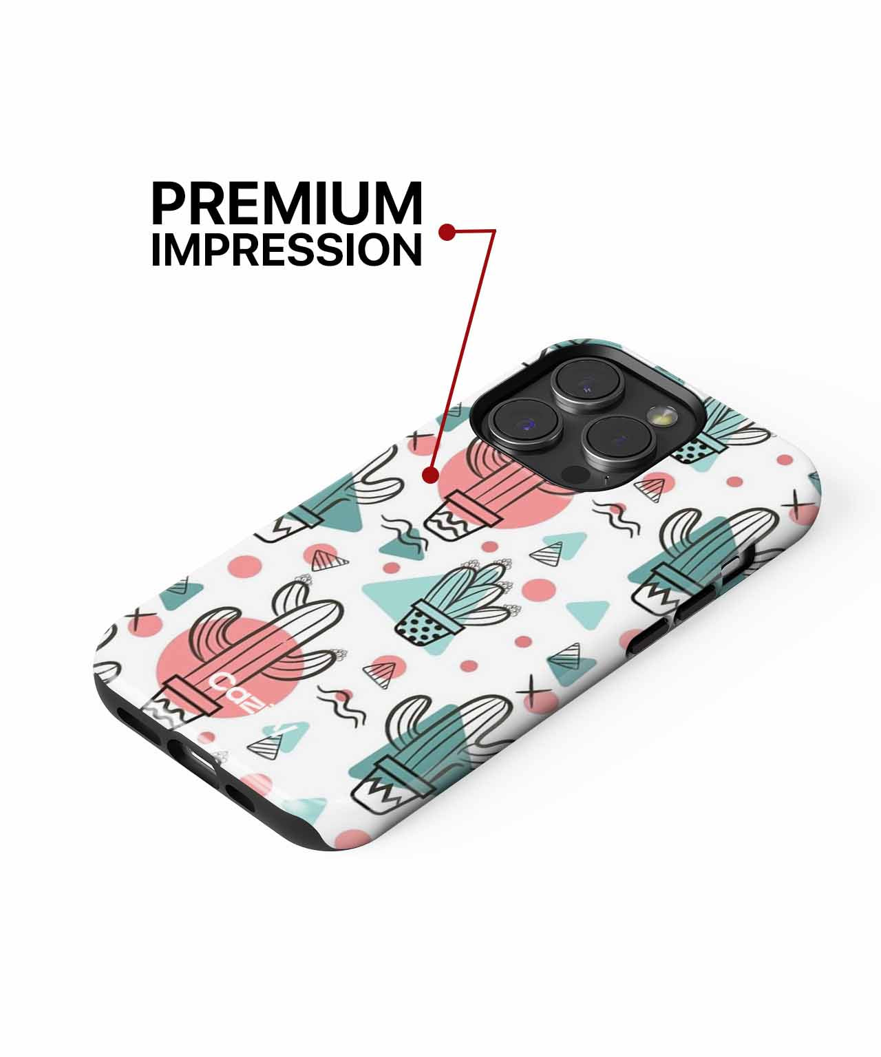Spiky Green Delight with Funky Shapes iPhone case Case Cazify - Delivery Canada