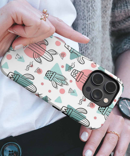 Spiky Green Delight with Funky Shapes iPhone case Case Cazify - Delivery Canada