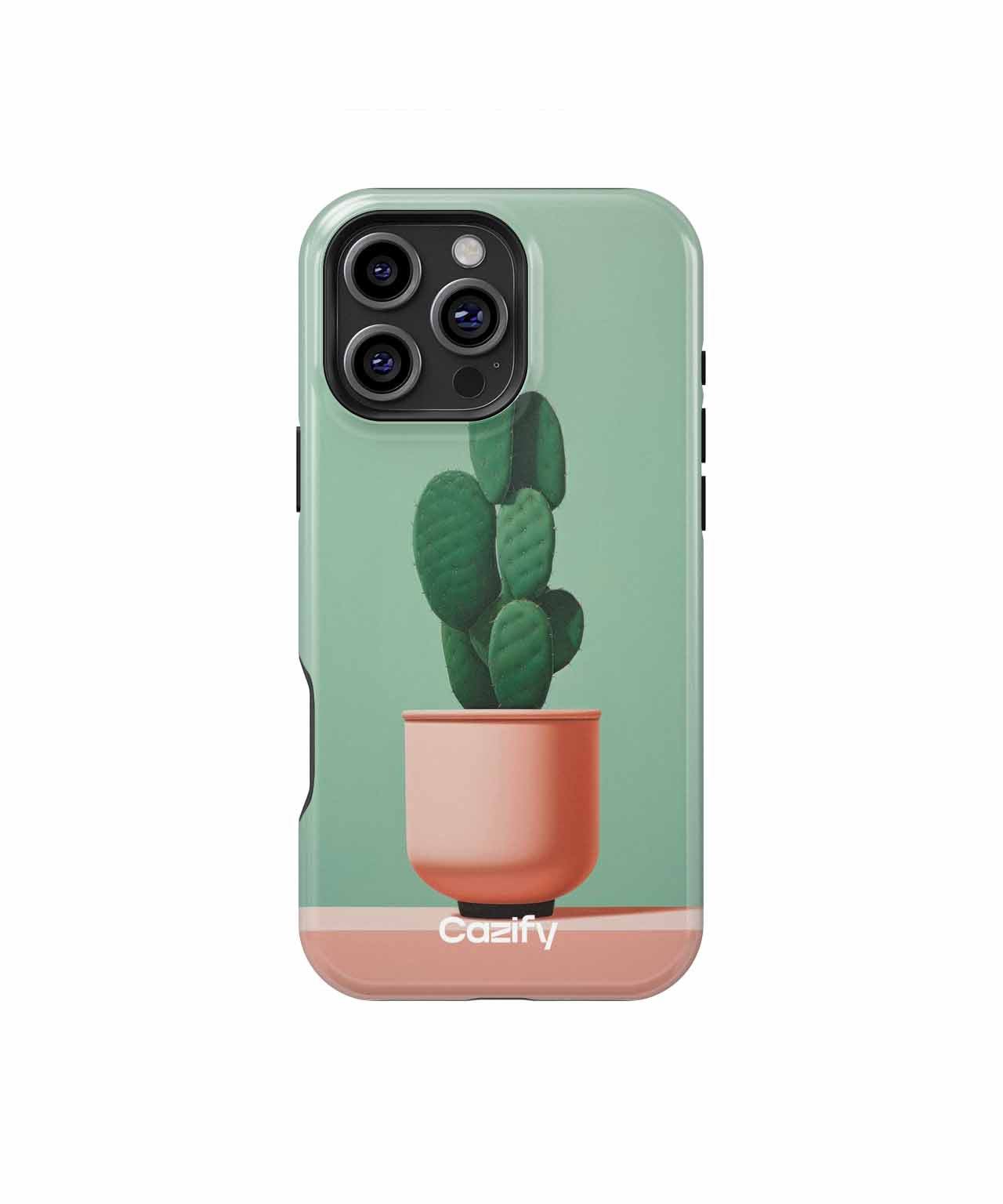 Spiky Green Friend with a Cute Pot iPhone case Case Cazify - Delivery Canada