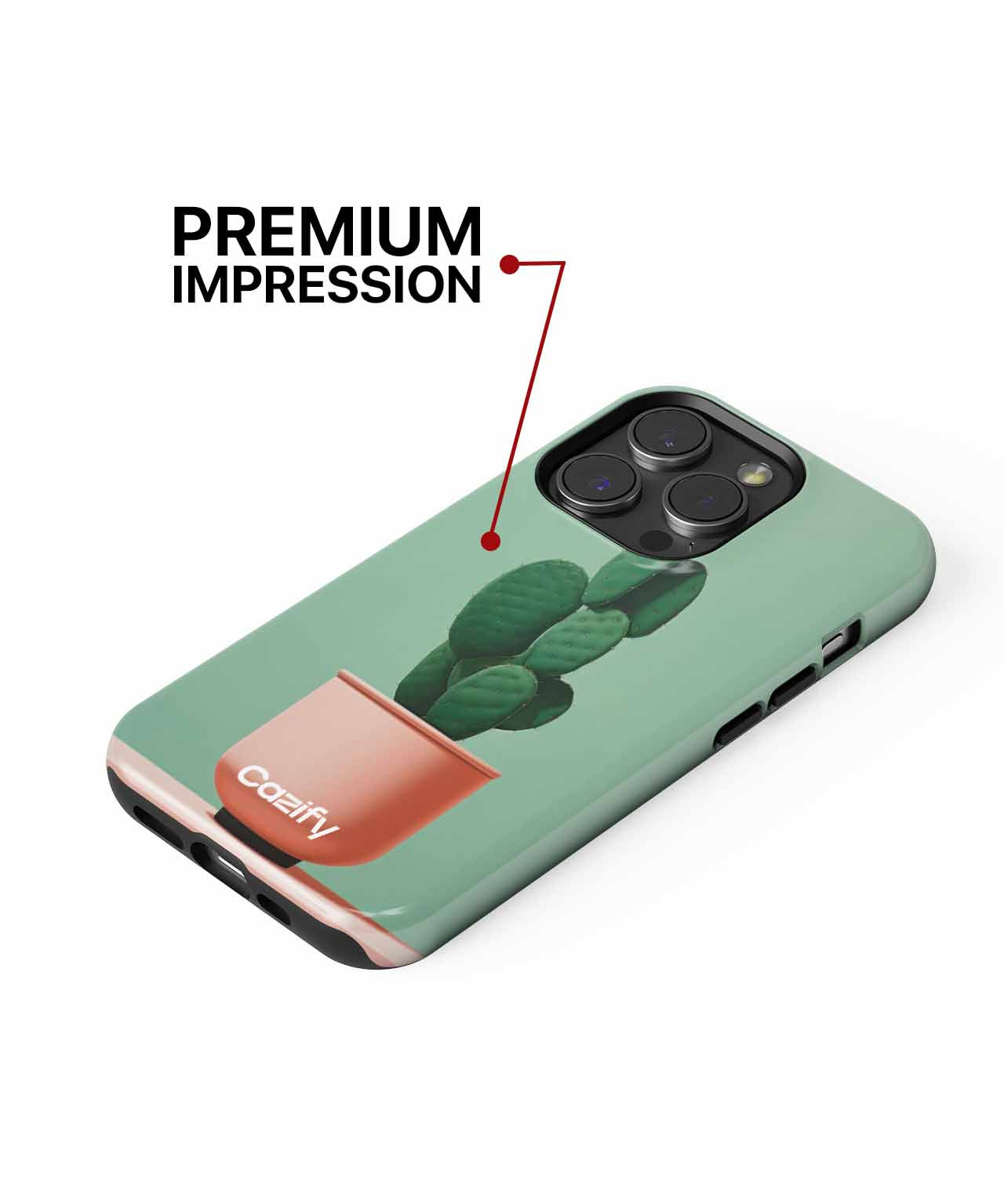 Spiky Green Friend with a Cute Pot iPhone case Case Cazify - Delivery Canada
