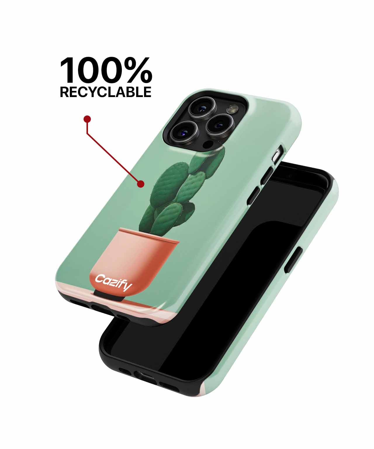 Spiky Green Friend with a Cute Pot iPhone case Case Cazify - Delivery Canada