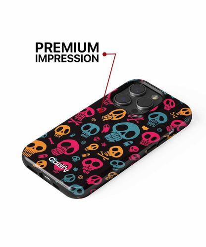 Spooky Colorful Skull Parade iPhone case Case Cazify - Delivery Canada