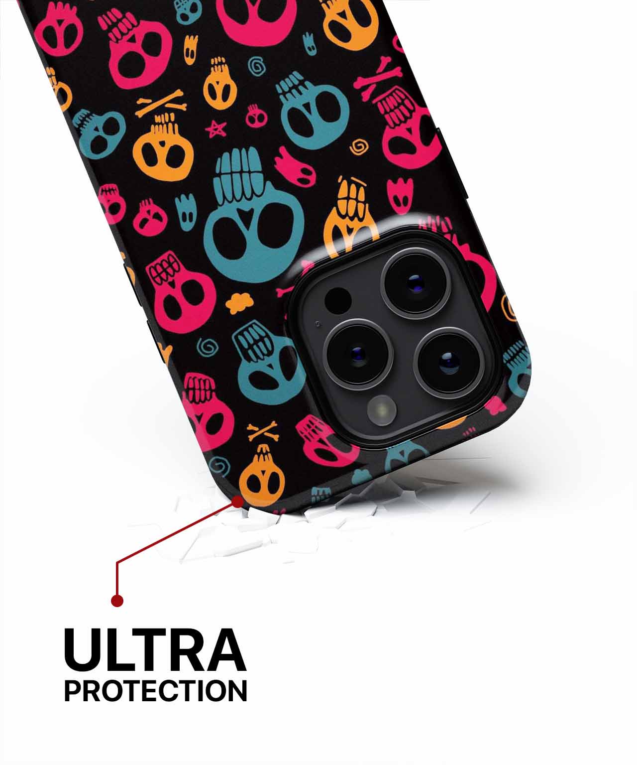 Spooky Colorful Skull Parade iPhone case Case Cazify - Delivery Canada