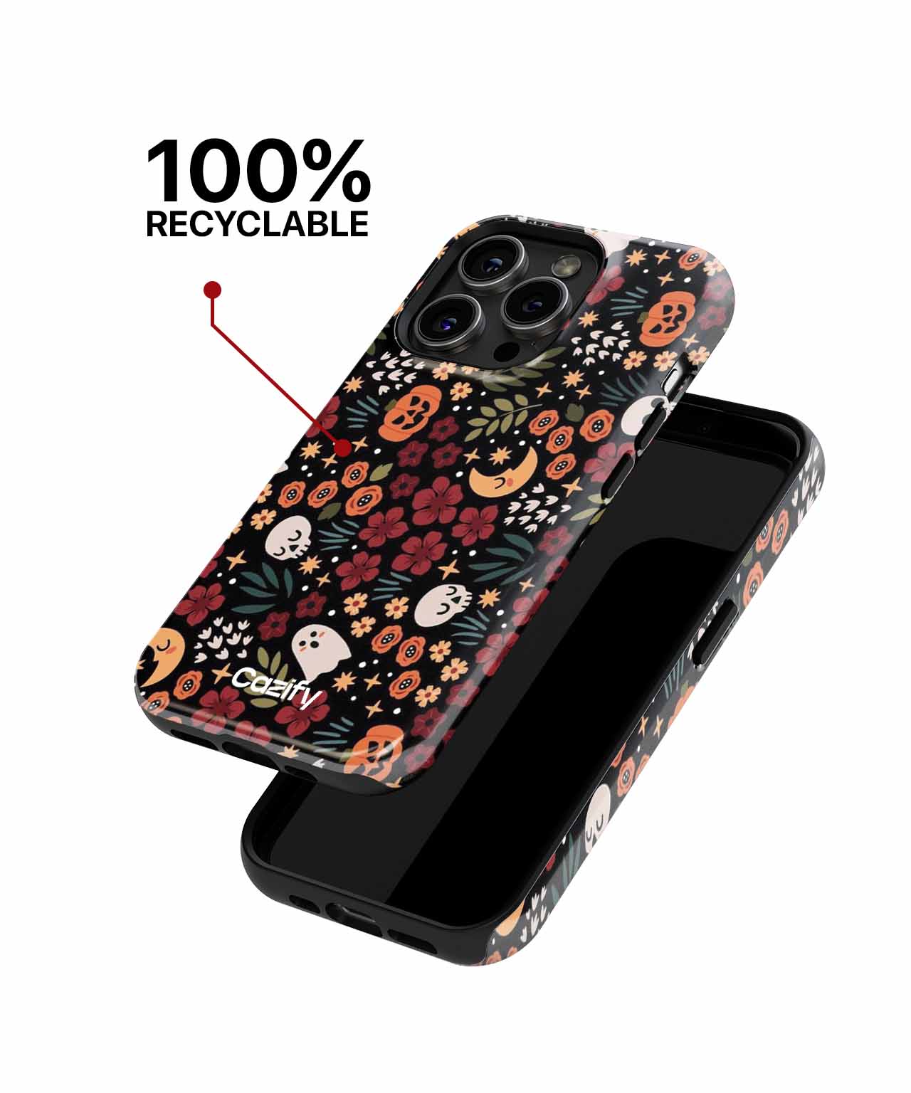 Spooky Floral Fun for Halloween iPhone case Case Cazify - Delivery Canada