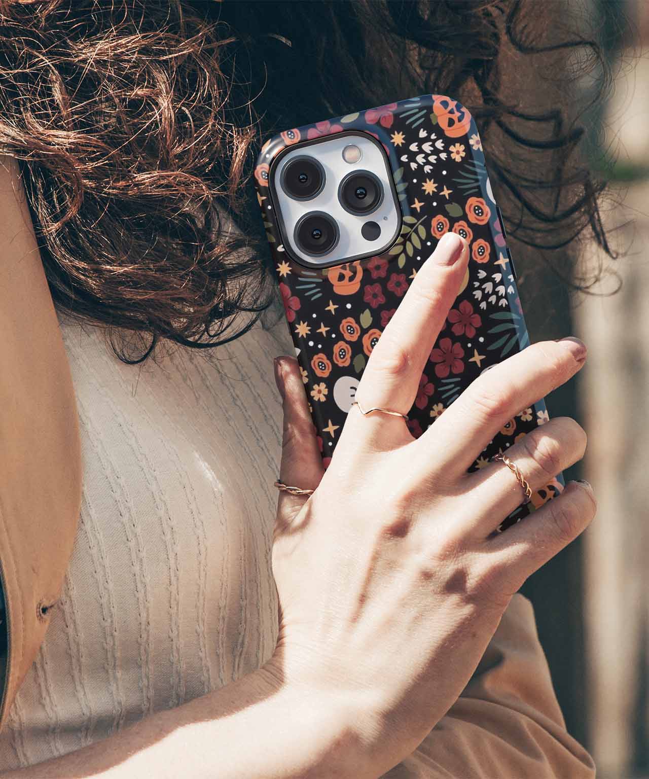 Spooky Floral Fun for Halloween iPhone case Case Cazify - Delivery Canada