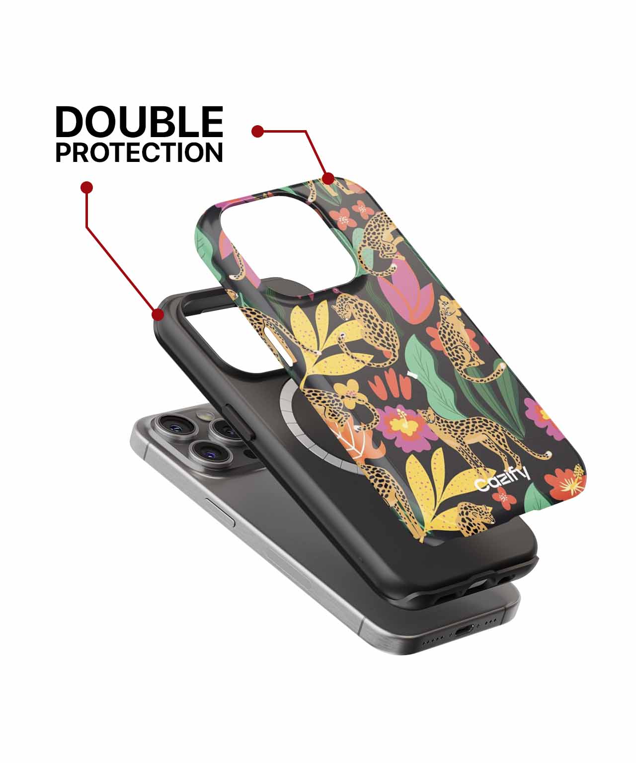 Spotted Playful Leopards in Paradise iPhone case Case Cazify - Delivery Canada