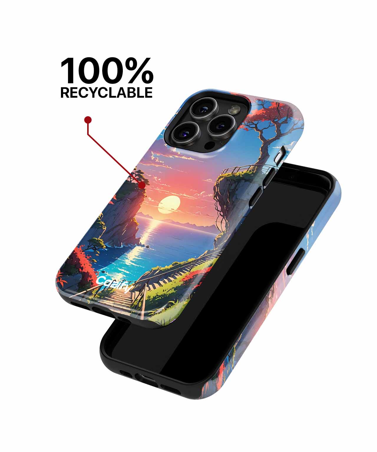 Stairway to Autumn Sunset Bliss iPhone case Case Cazify - Delivery Canada