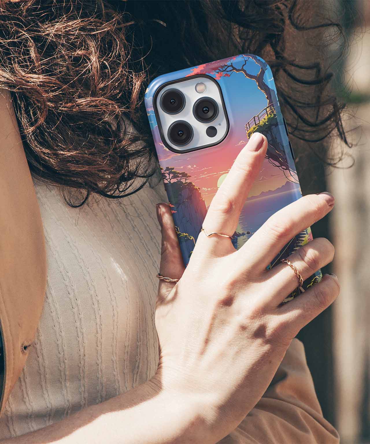 Stairway to Autumn Sunset Bliss iPhone case Case Cazify - Delivery Canada