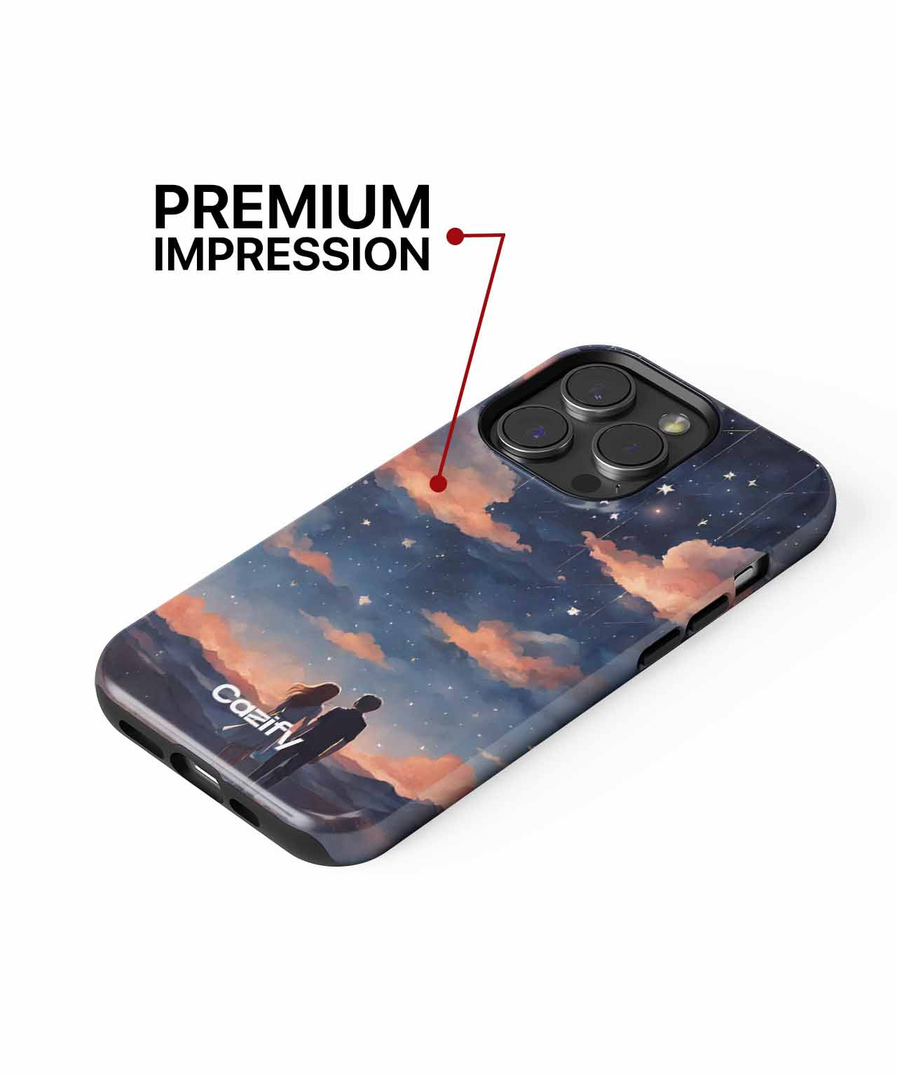 Stargazing Love Under Cosmic Skies iPhone case Case Cazify - Delivery Canada