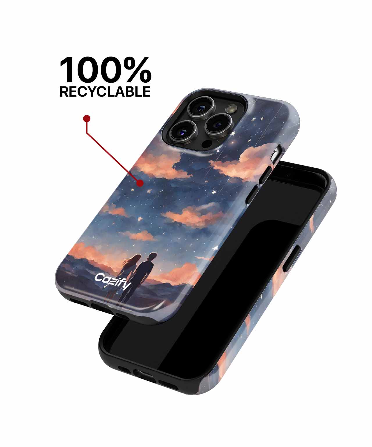 Stargazing Love Under Cosmic Skies iPhone case Case Cazify - Delivery Canada