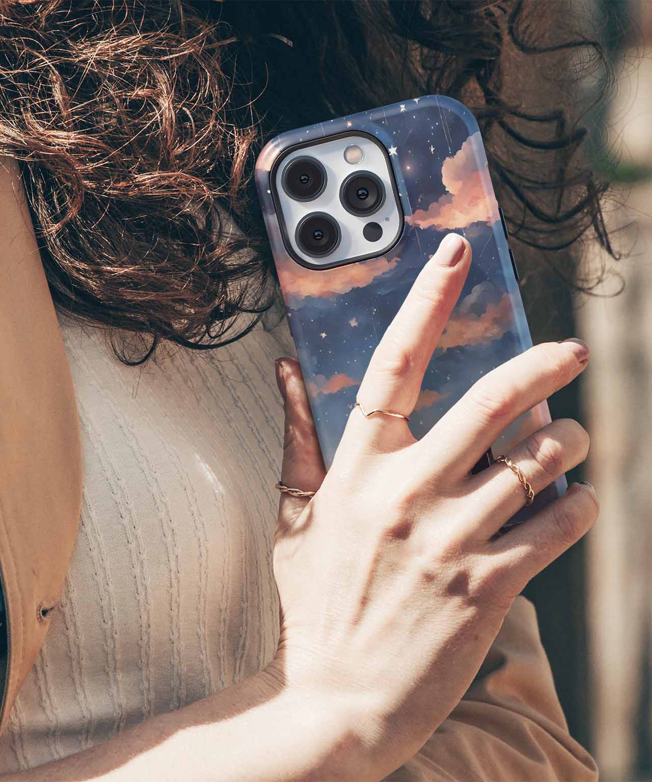 Stargazing Love Under Cosmic Skies iPhone case Case Cazify - Delivery Canada