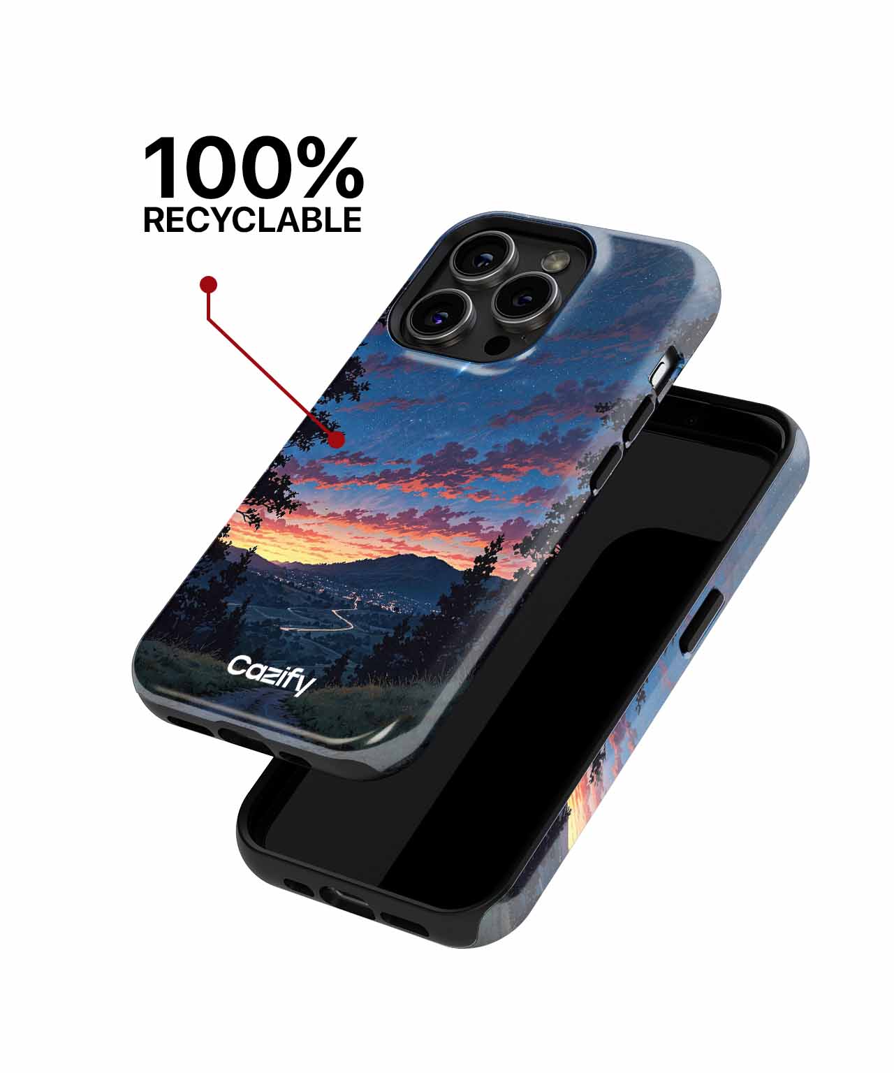 Starlit Journey Through Colorful Skies iPhone case Case Cazify - Delivery Canada