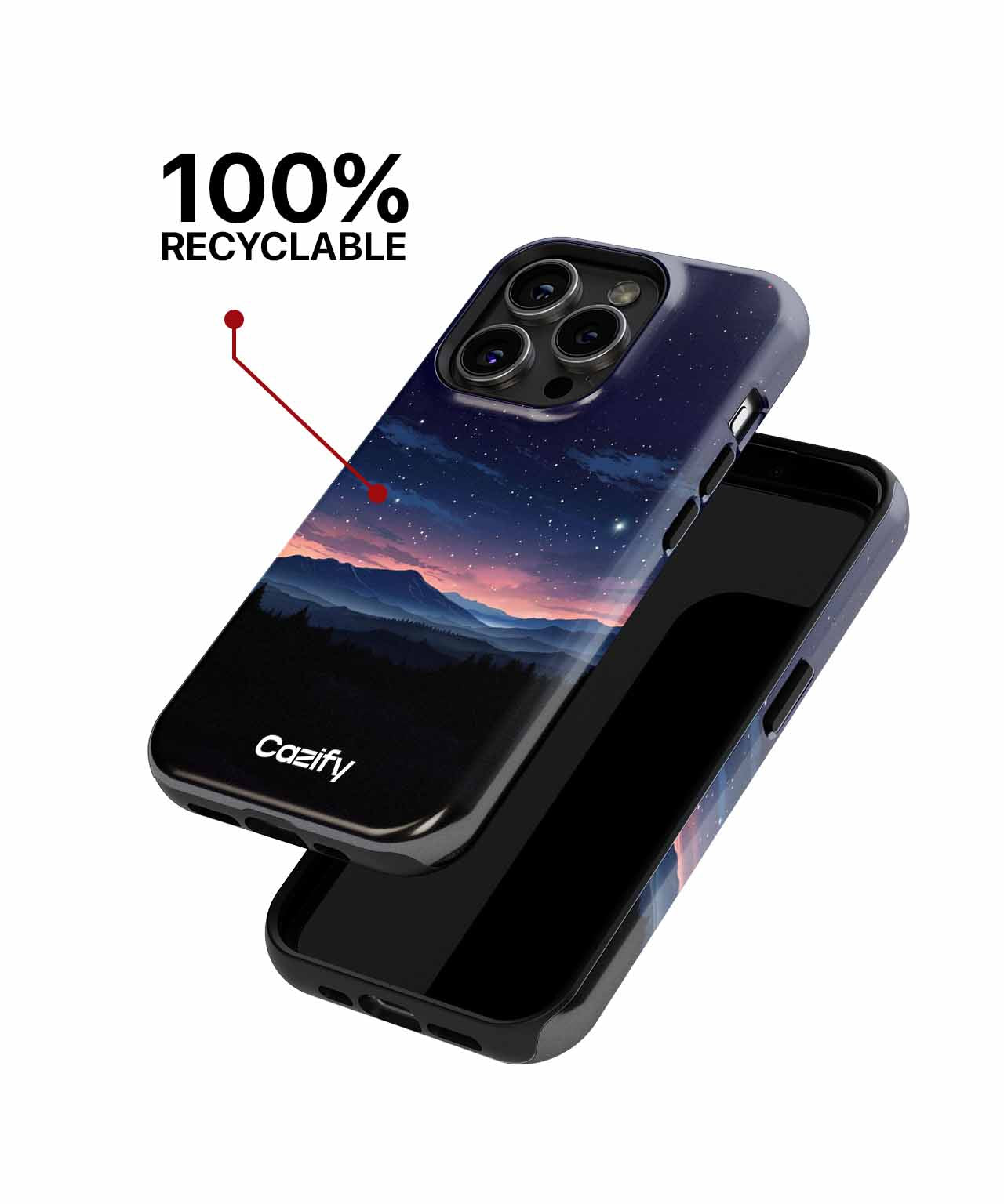 Starry Night Adventure in Quiet Mountains iPhone case Case Cazify - Delivery Canada