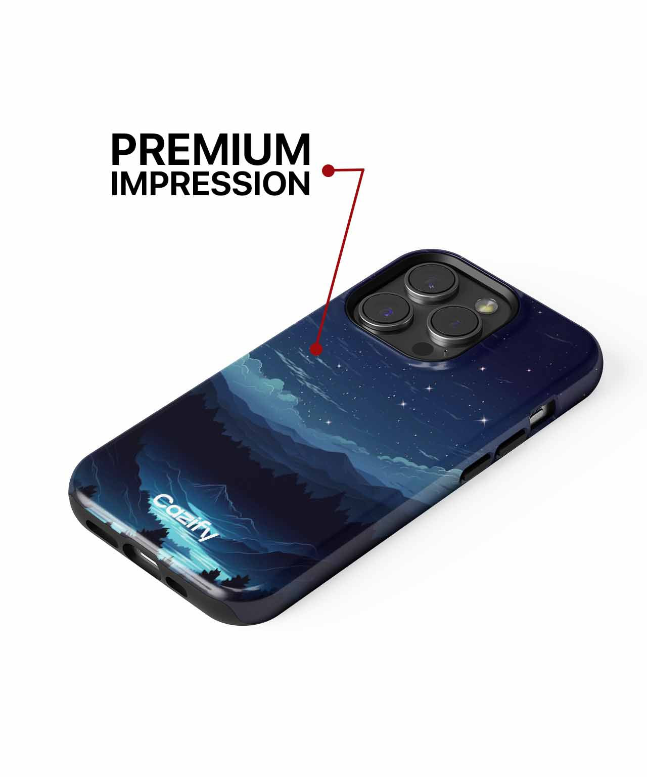 Starry Night Adventure in the Mountains iPhone case Case Cazify - Delivery Canada
