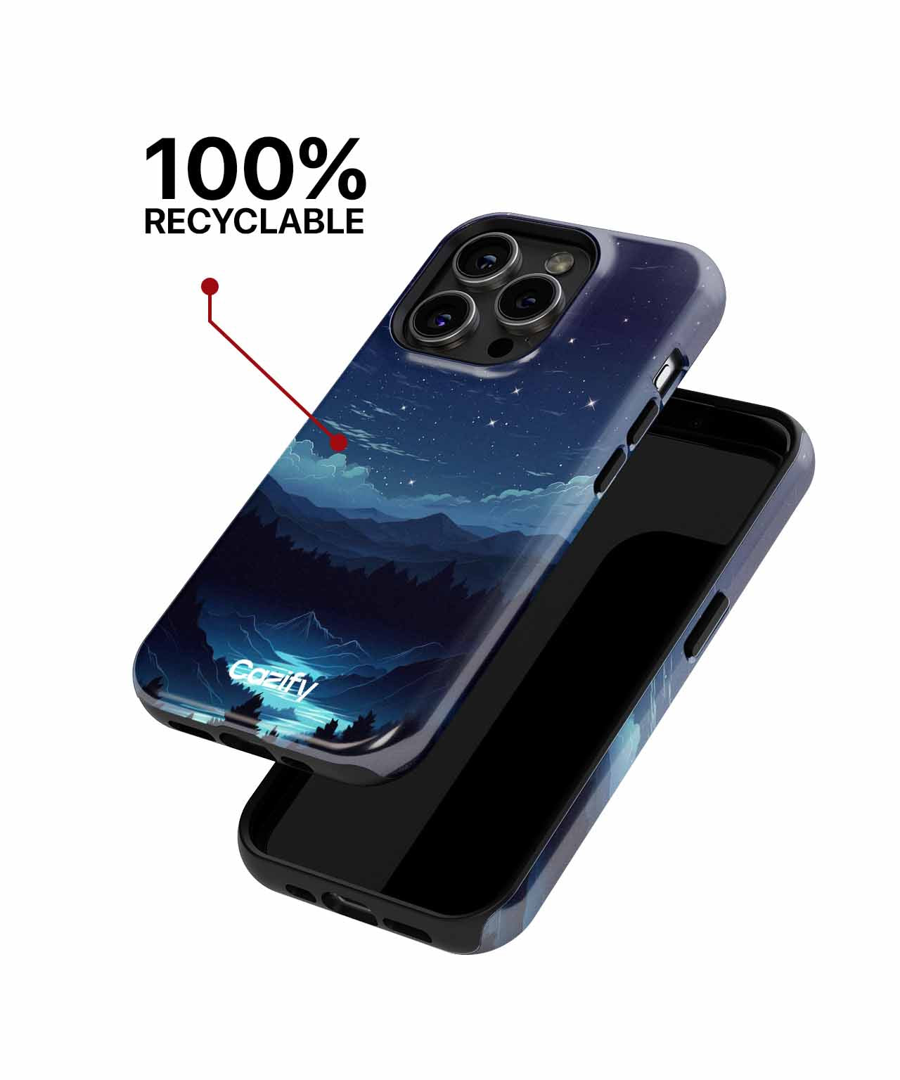 Starry Night Adventure in the Mountains iPhone case Case Cazify - Delivery Canada