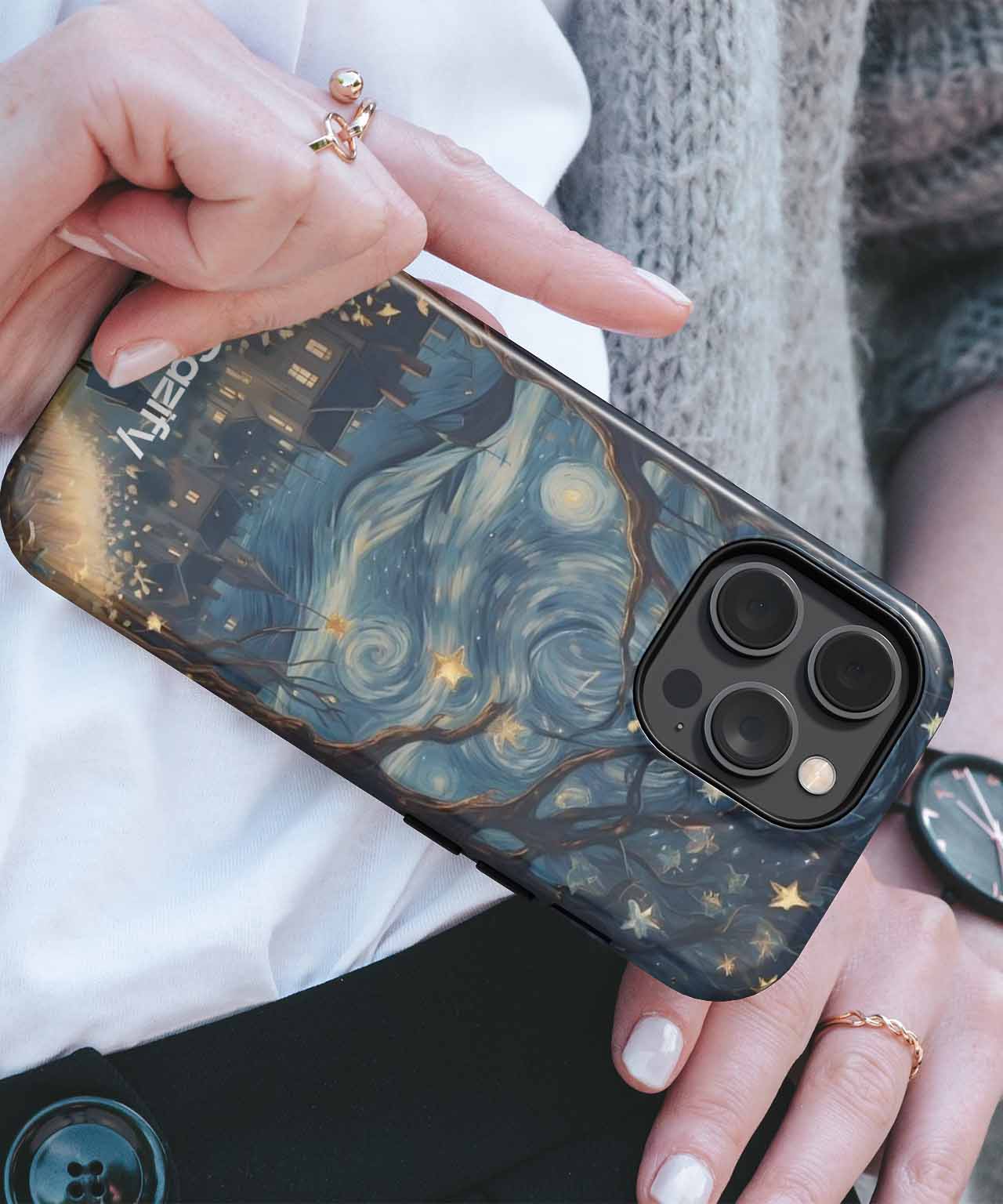 Starry Night Adventure Under the Moon iPhone case Case Cazify - Delivery Canada