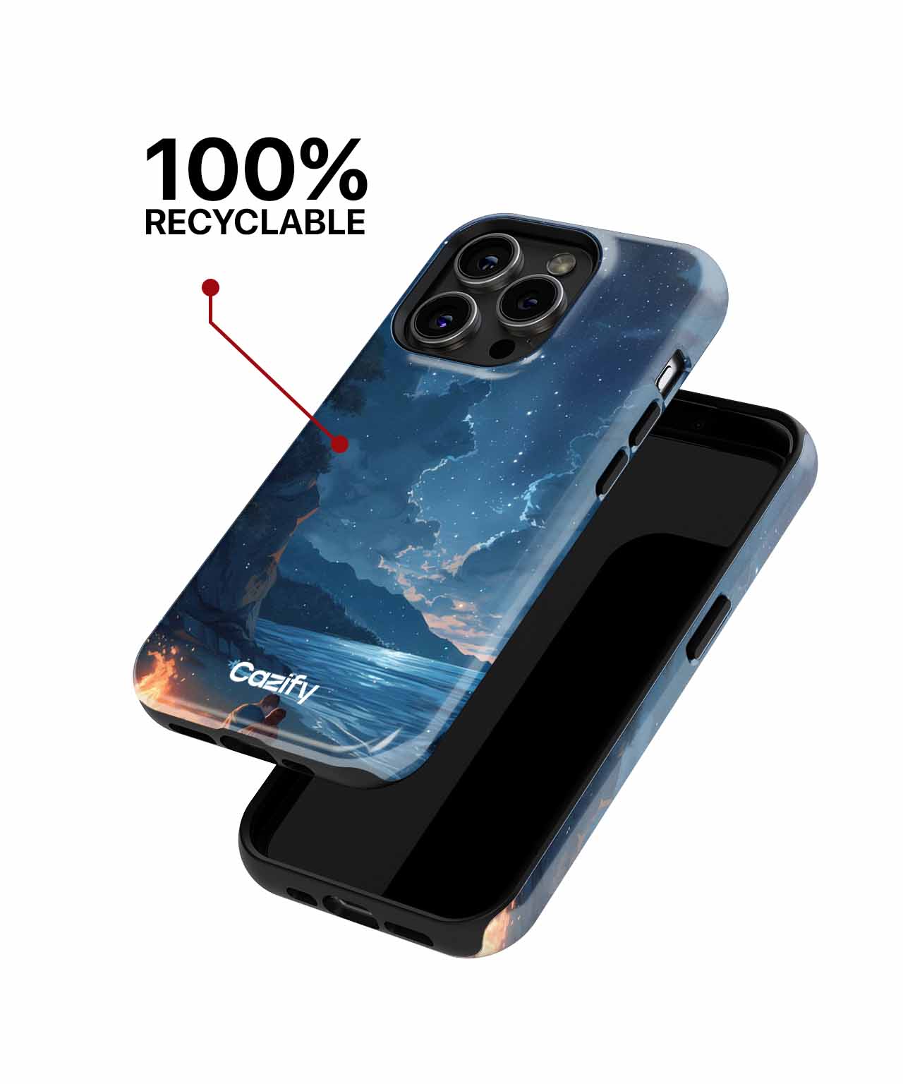 Starry Night Campfire Romance iPhone case Case Cazify - Delivery Canada