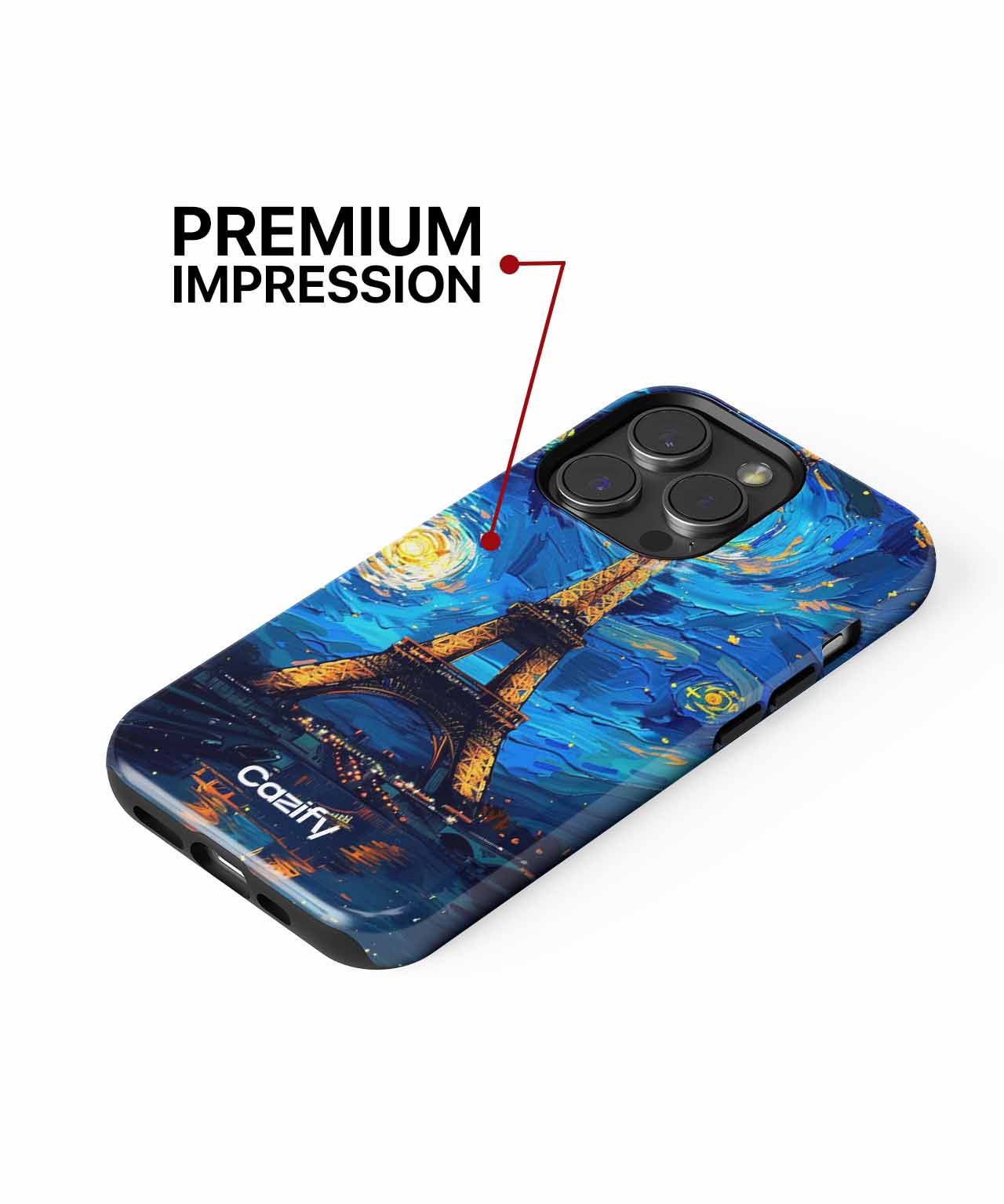 Starry Night Over Eiffel Tower iPhone case Case Cazify - Delivery Canada