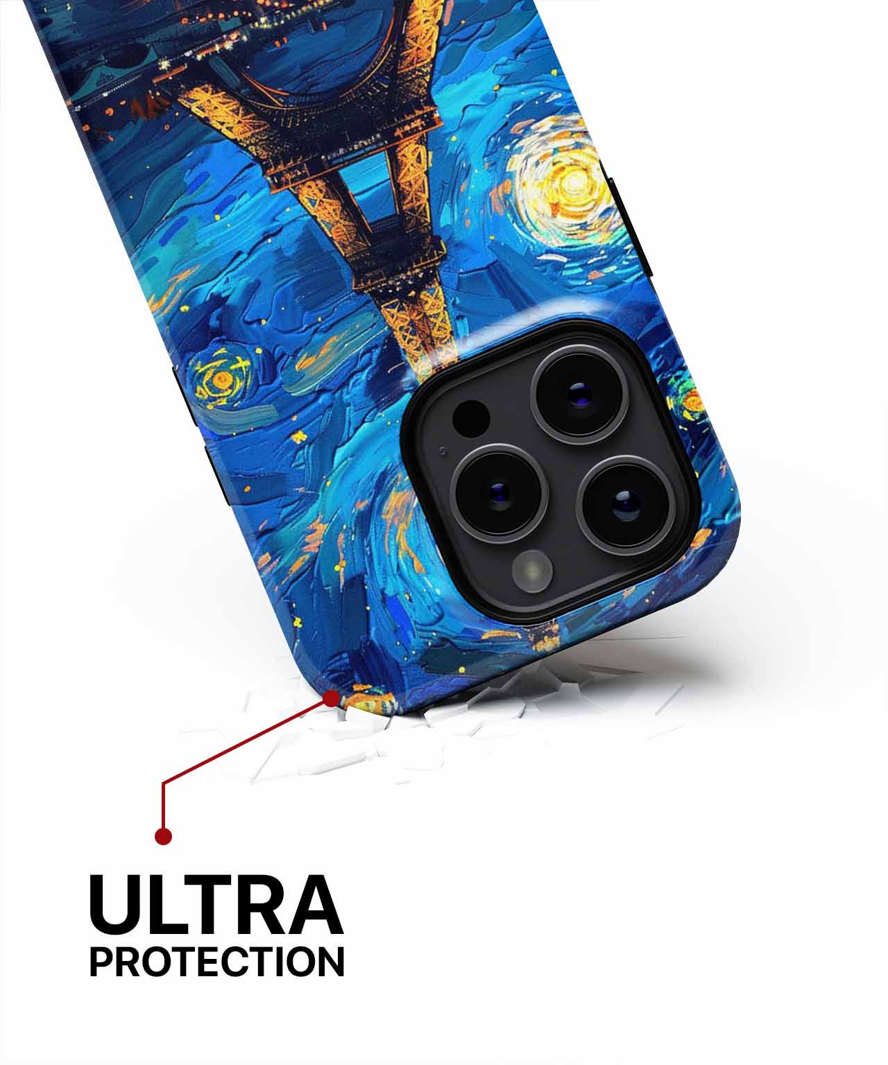 Starry Night Over Eiffel Tower iPhone case Case Cazify - Delivery Canada