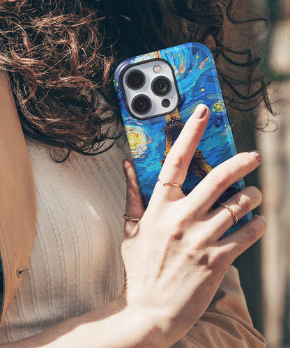 Starry Night Over Eiffel Tower iPhone case Case Cazify - Delivery Canada