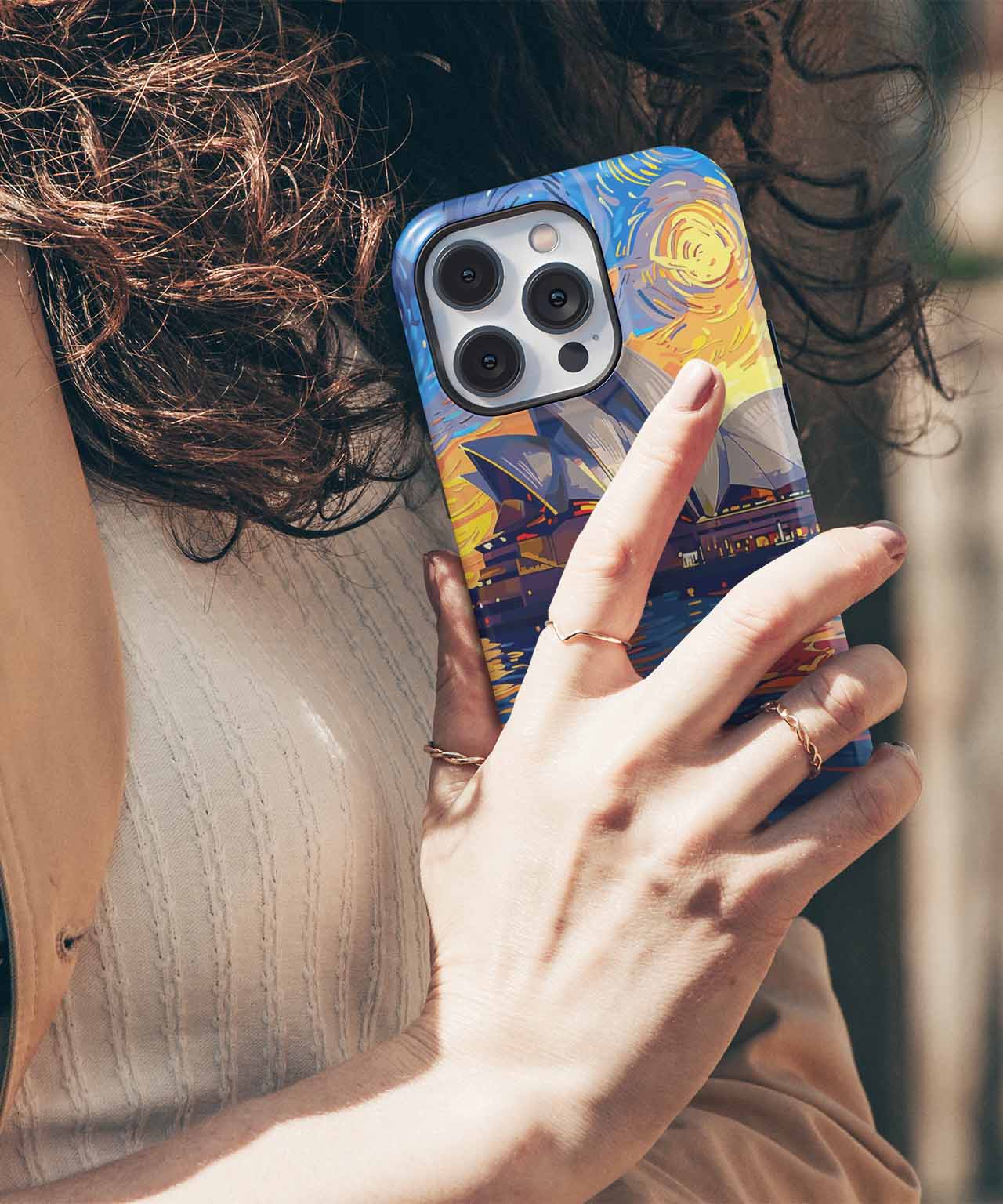 Starry Night Over Sydney Opera House iPhone case Case Cazify - Delivery Canada