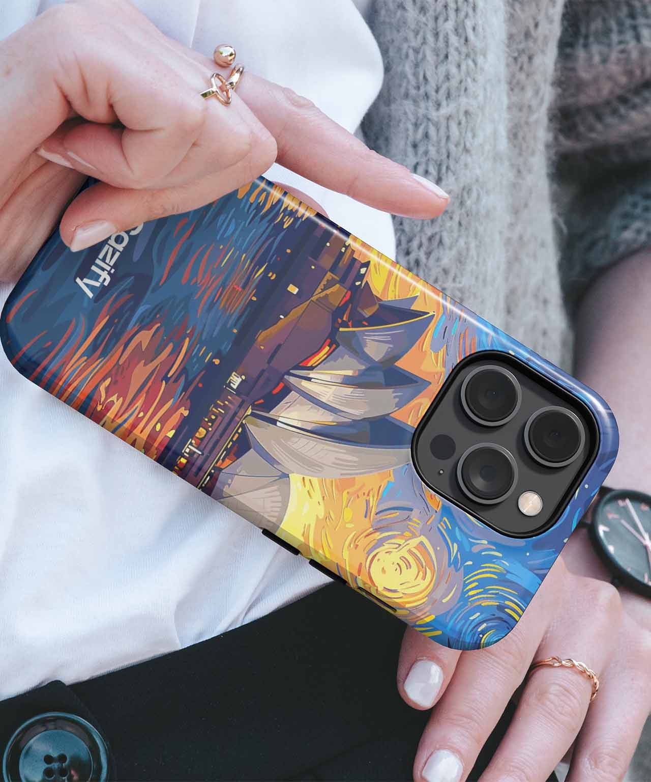 Starry Night Over Sydney Opera House iPhone case Case Cazify - Delivery Canada