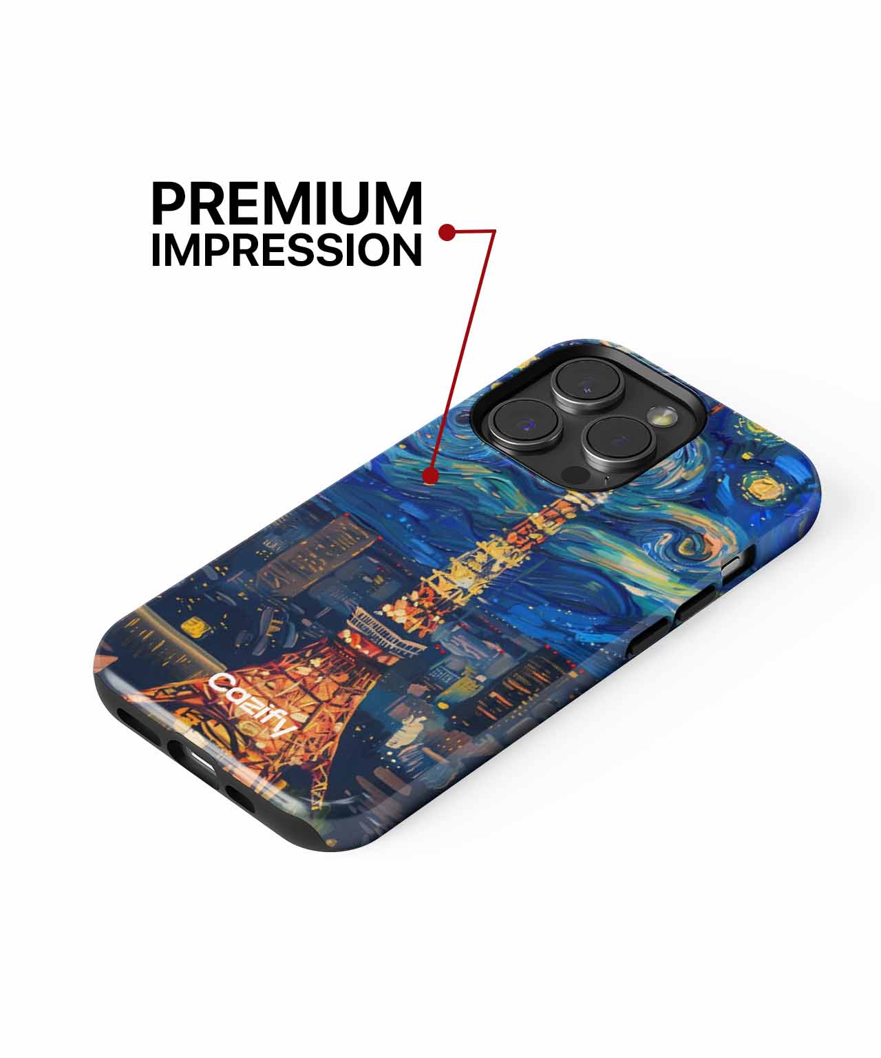 Starry Night Over Tokyo Tower iPhone case Case Cazify - Delivery Canada