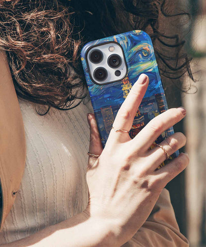 Starry Night Over Tokyo Tower iPhone case Case Cazify - Delivery Canada
