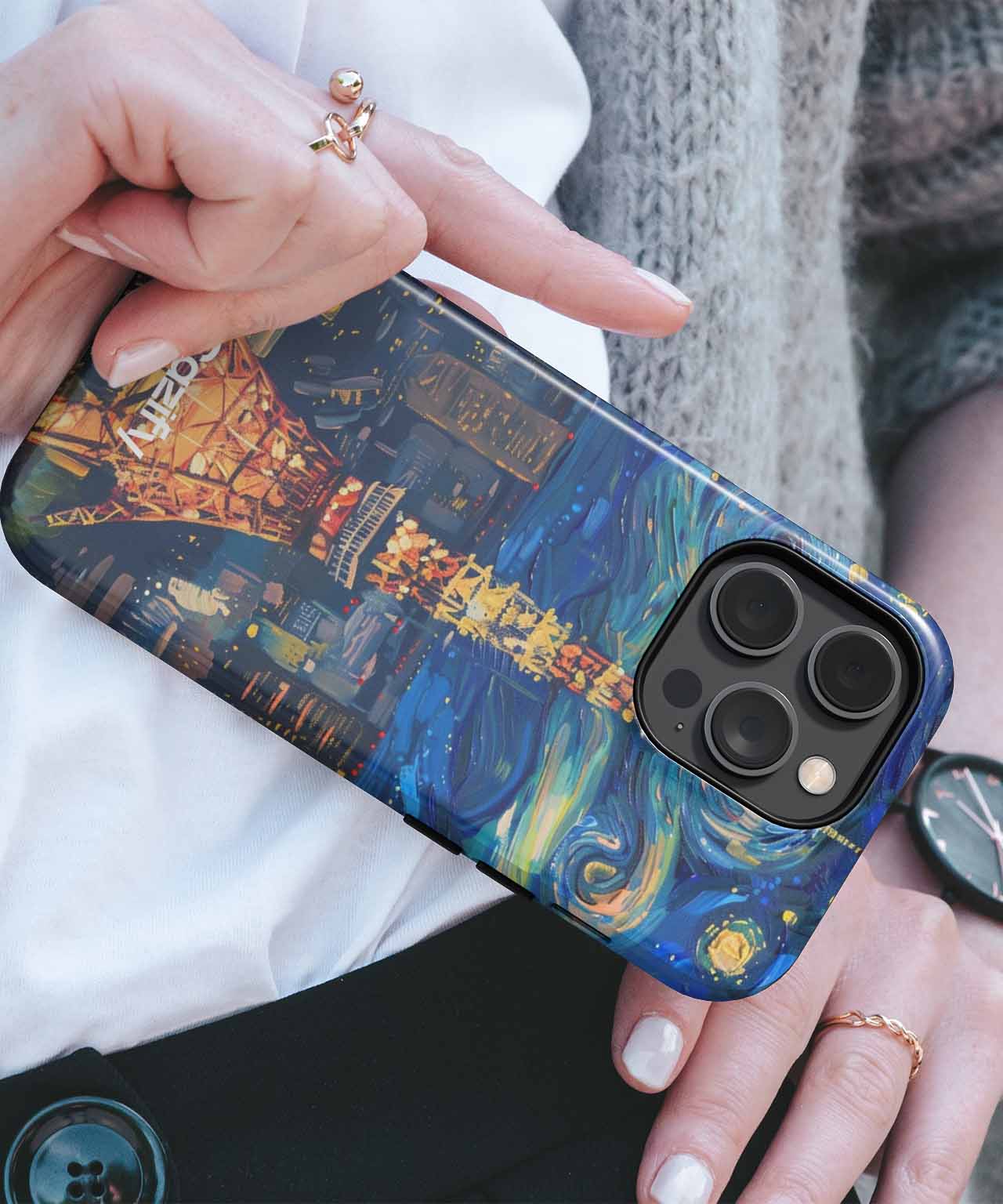 Starry Night Over Tokyo Tower iPhone case Case Cazify - Delivery Canada