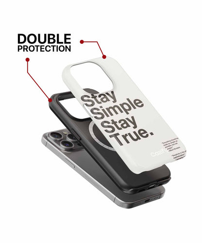 Stay Simple Stay True Vibes iPhone case Case Cazify - Delivery Canada