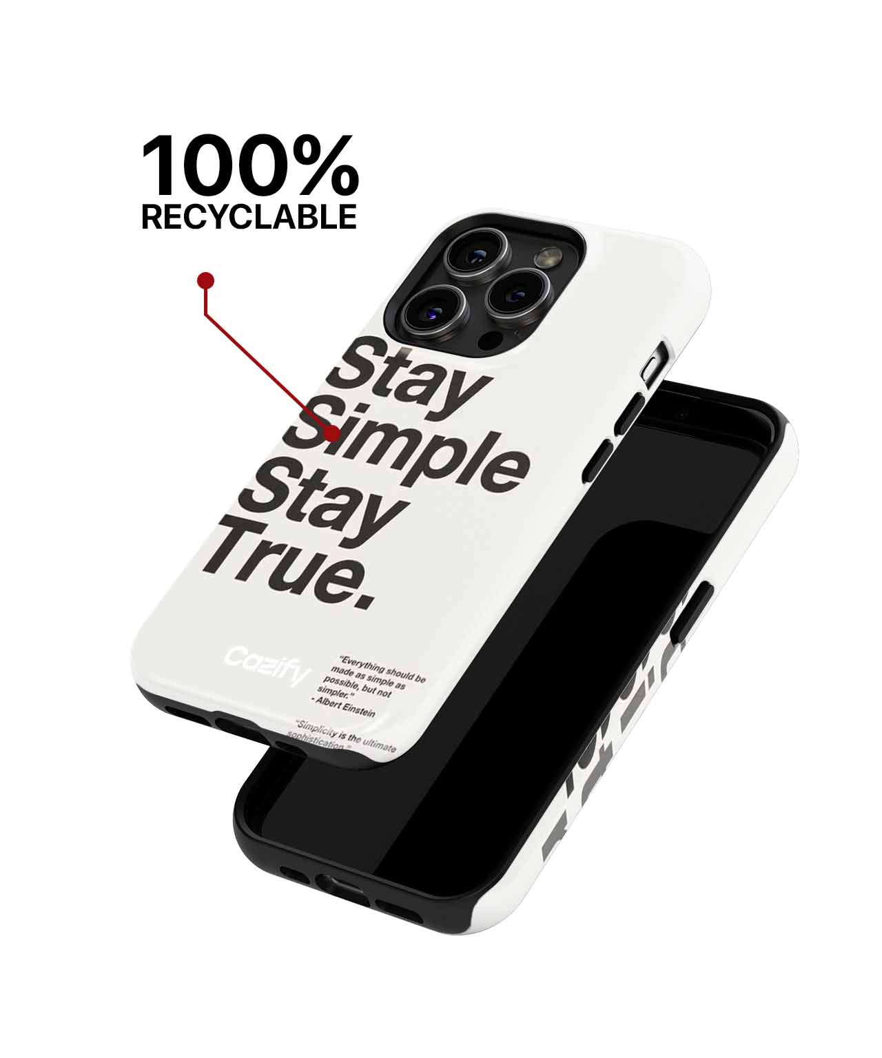 Stay Simple Stay True Vibes iPhone case Case Cazify - Delivery Canada