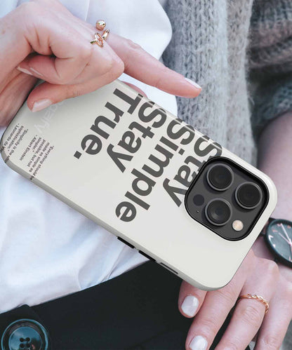 Stay Simple Stay True Vibes iPhone case Case Cazify - Delivery Canada