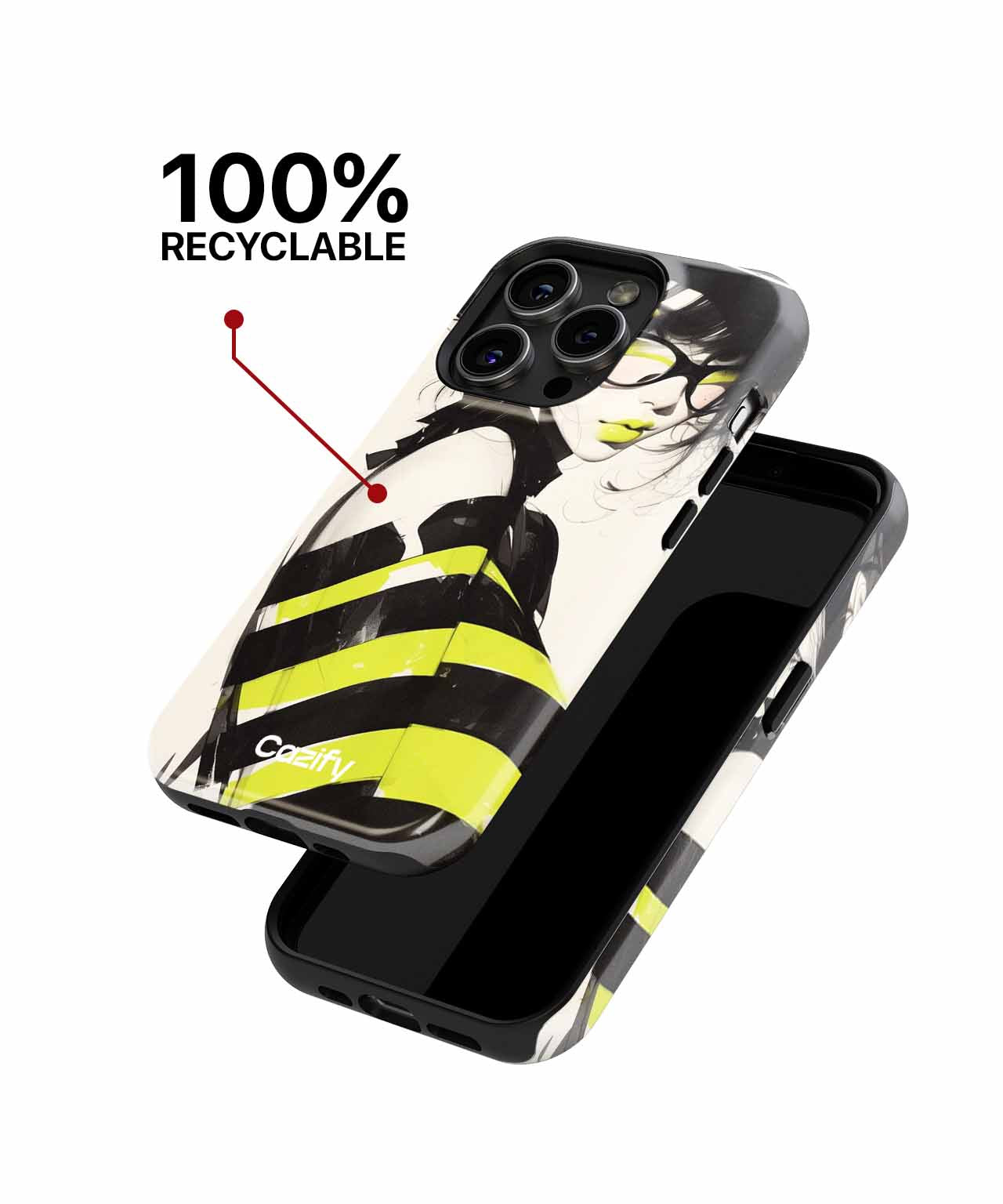 Strikingly Bold Yellow Stripes Fashion iPhone case Case Cazify - Delivery Canada