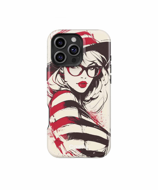 Striped Hat Chic with a Twist iPhone case Case Cazify - Delivery Canada