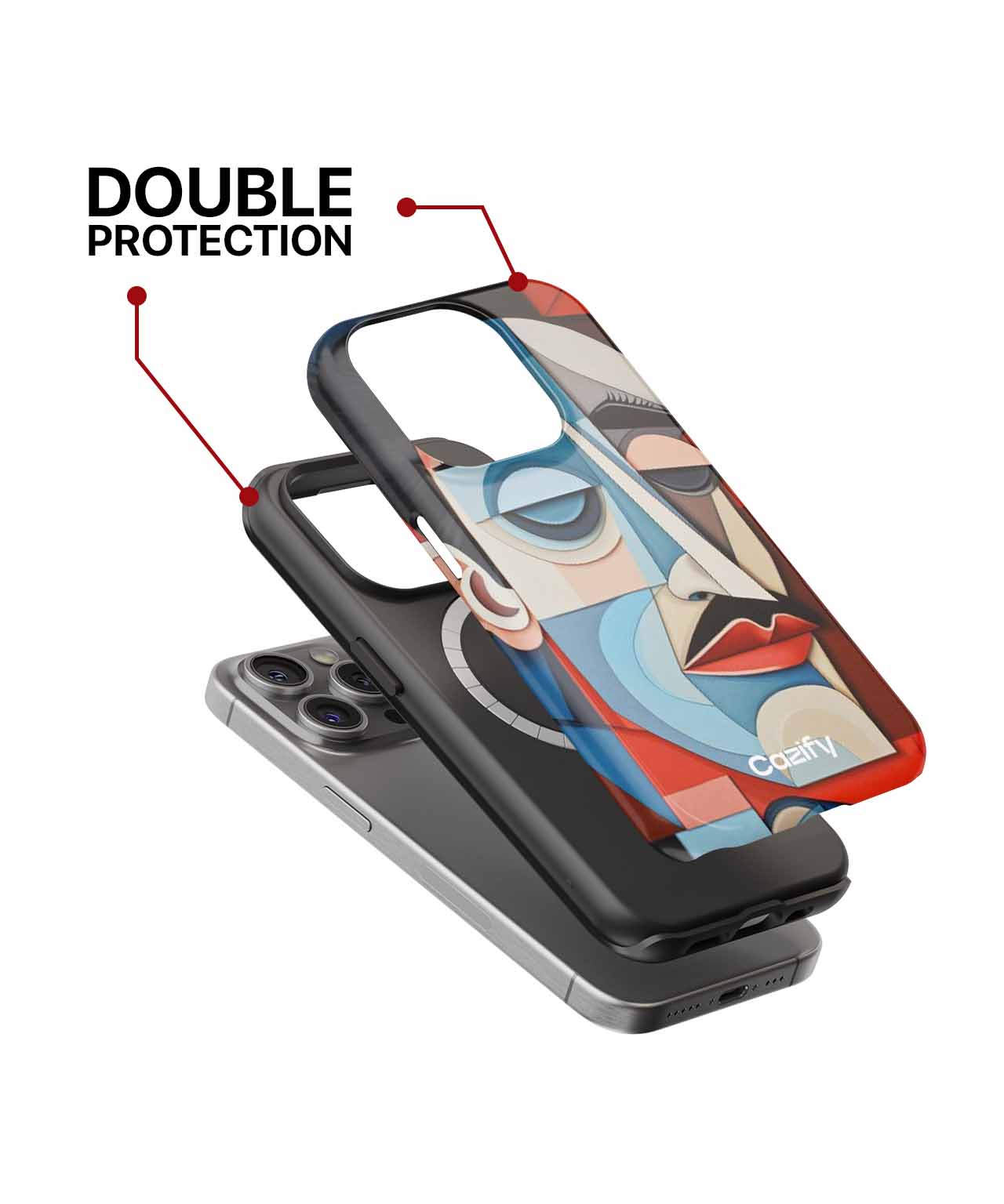 Stylish Abstract Dude with a Mustache iPhone case Case Cazify - Delivery Canada