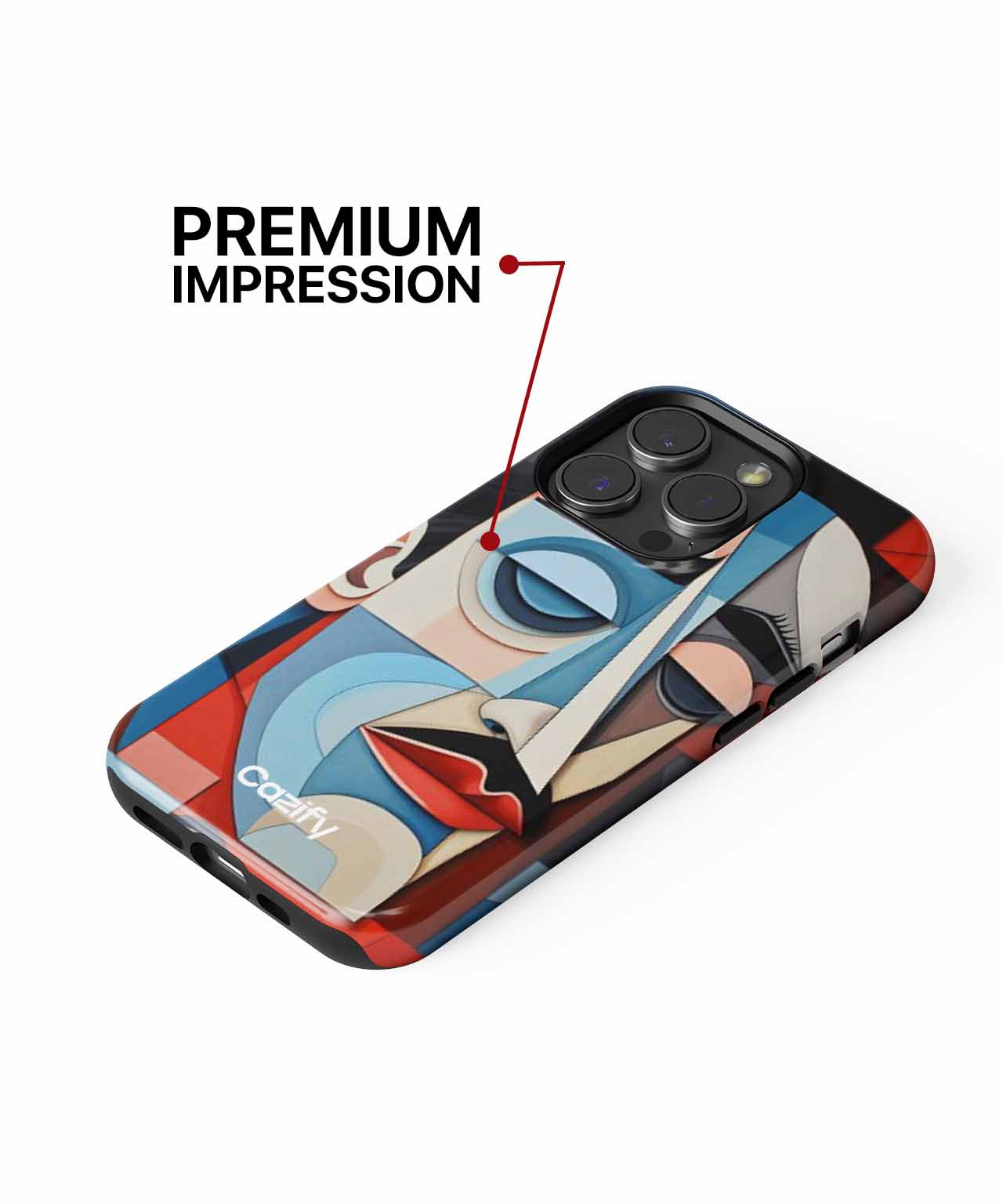 Stylish Abstract Dude with a Mustache iPhone case Case Cazify - Delivery Canada